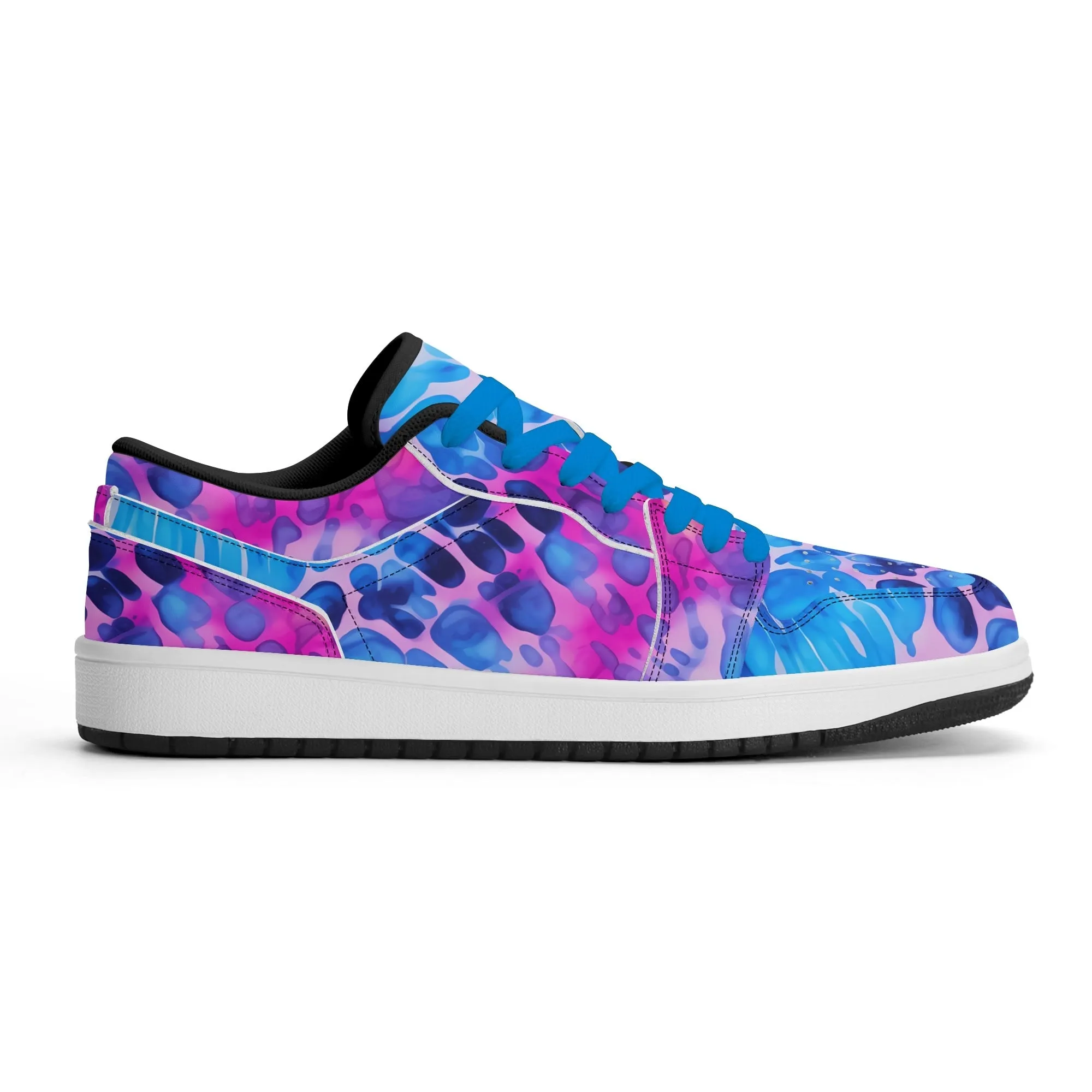 Blue Splash Low Top Leder Sneaker für Damen
