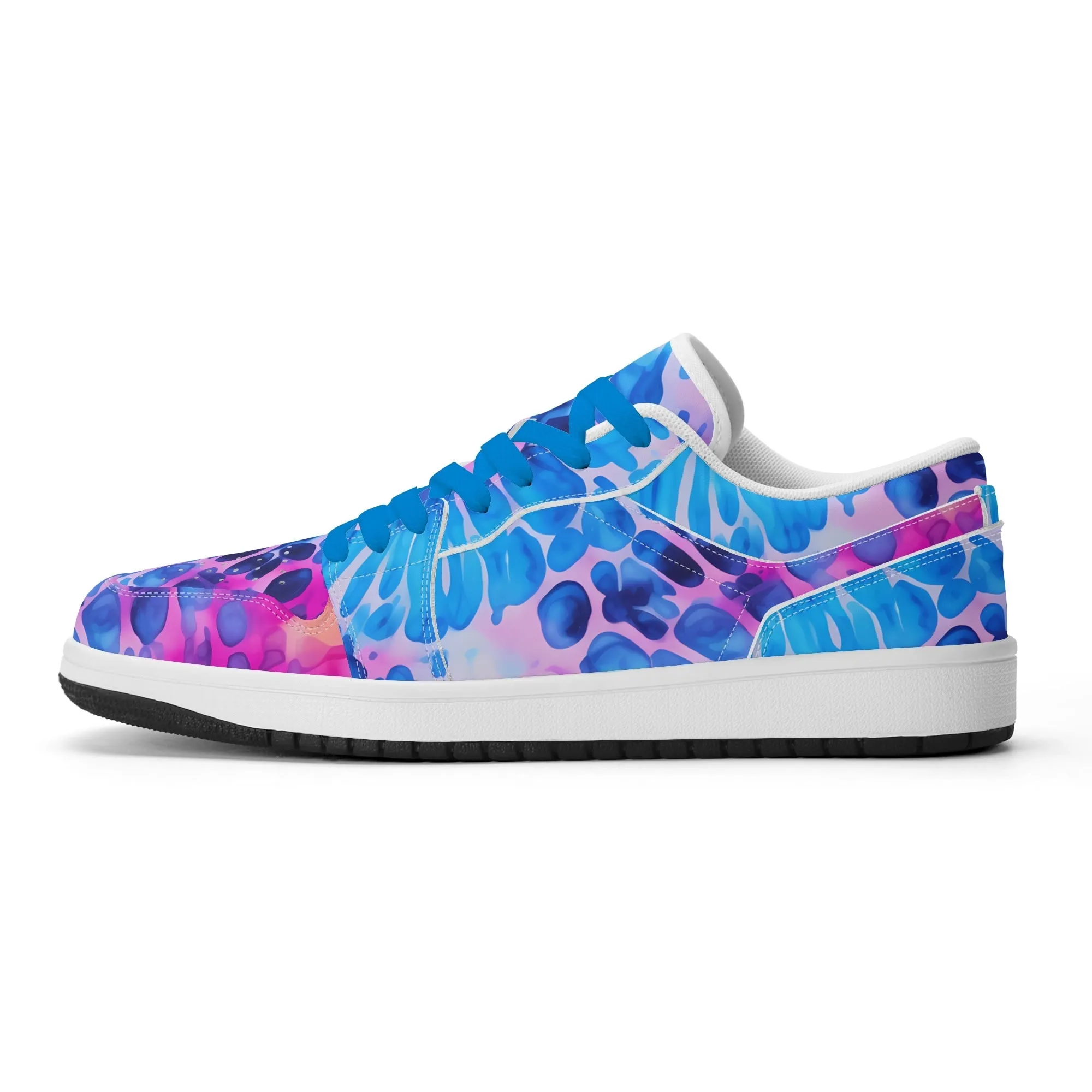 Blue Splash Low Top Leder Sneaker für Damen
