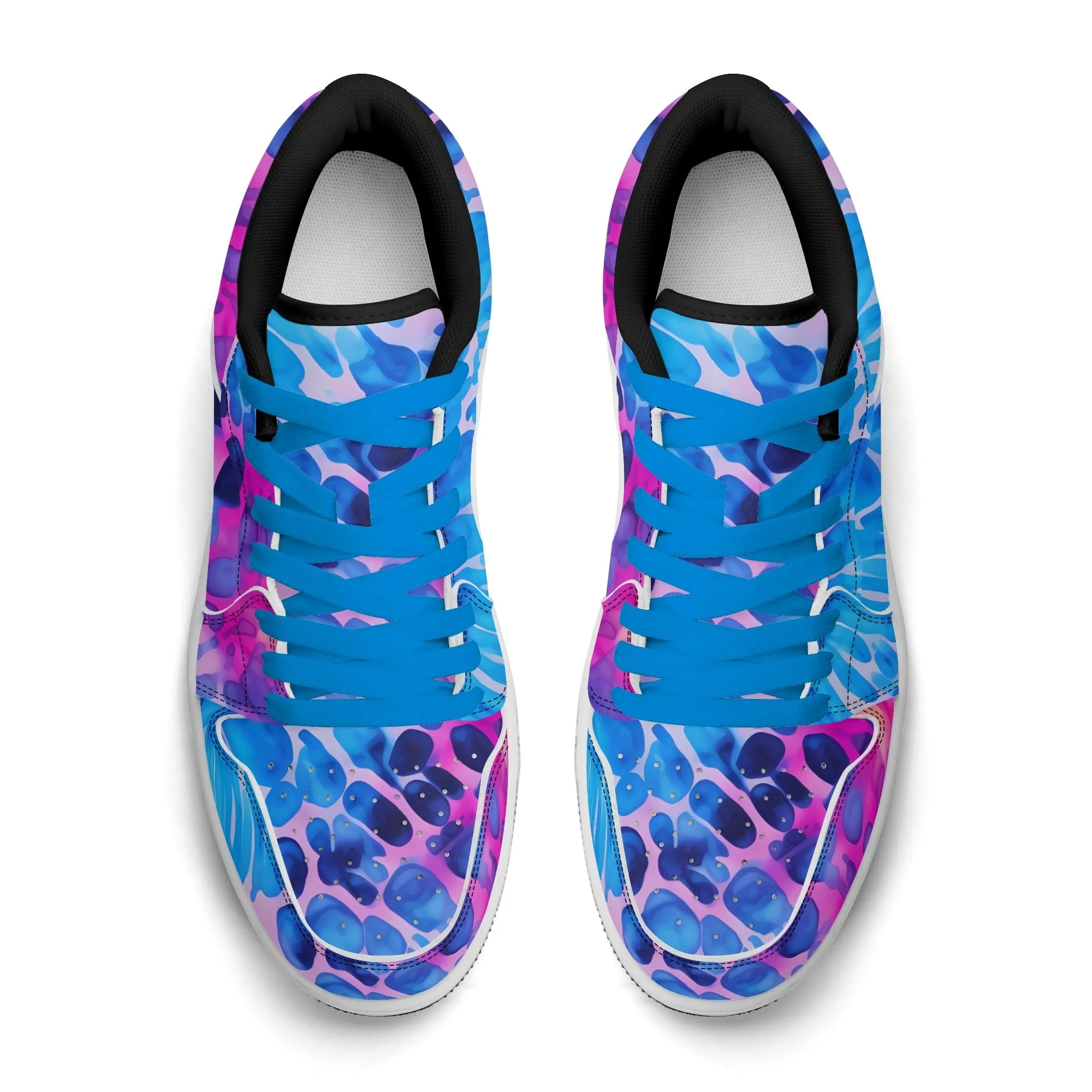 Blue Splash Low Top Leder Sneaker für Damen