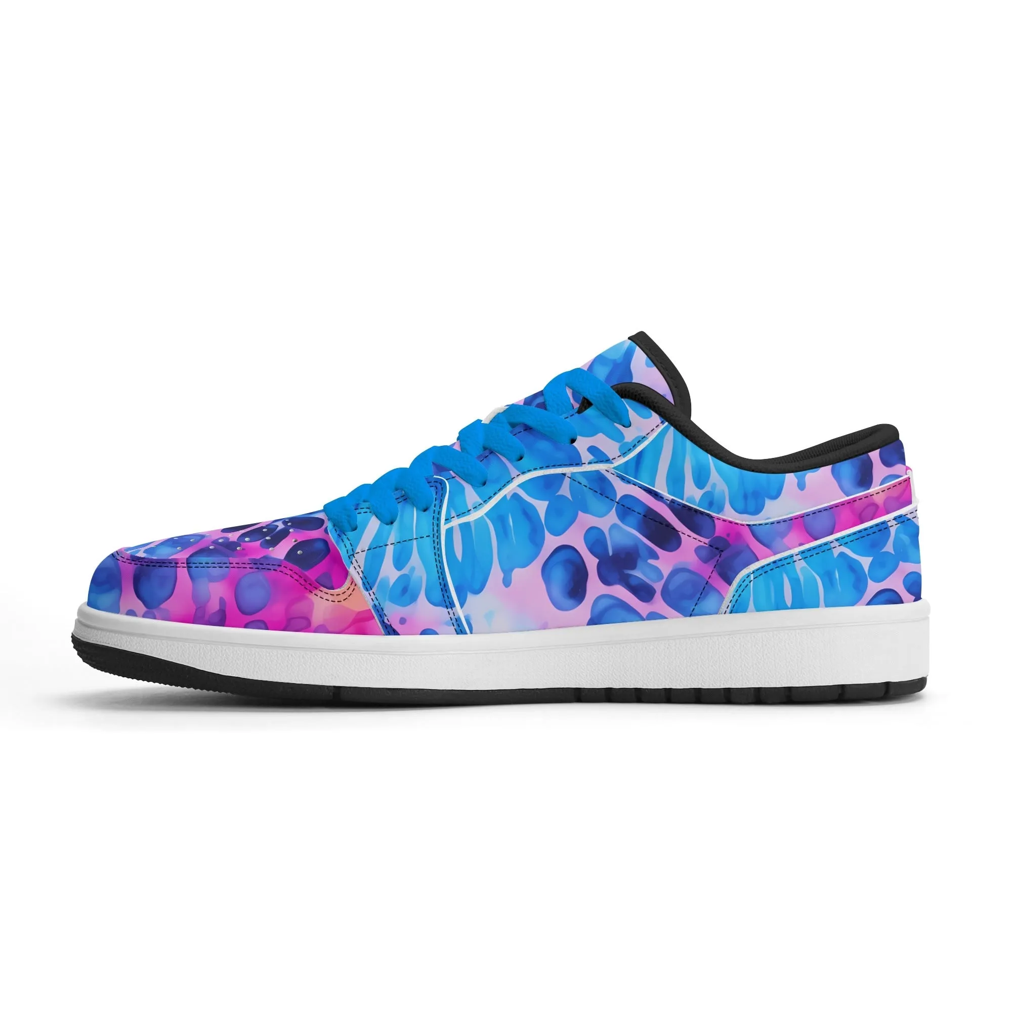 Blue Splash Low Top Leder Sneaker für Damen