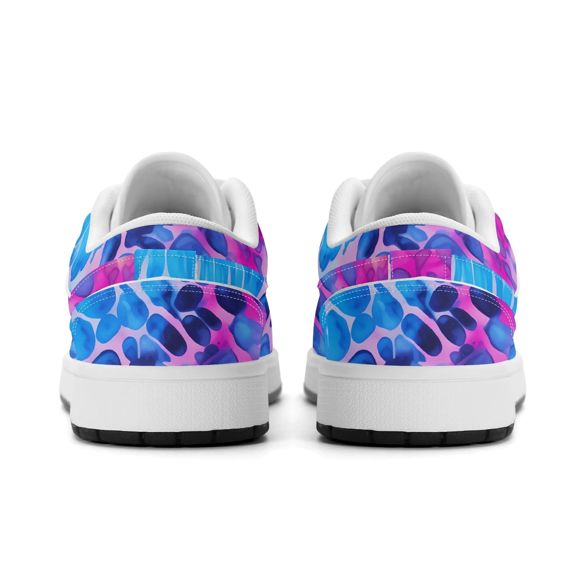 Blue Splash Low Top Leder Sneaker für Damen