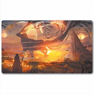 Board Game TCG Playmat Tabletop Card MTG RPG CCG Trading Play mats Smooth Cloth Surface Rubber Base with Stitched Edges Original Mat Art Designs 24X14inch-fantasy Creature