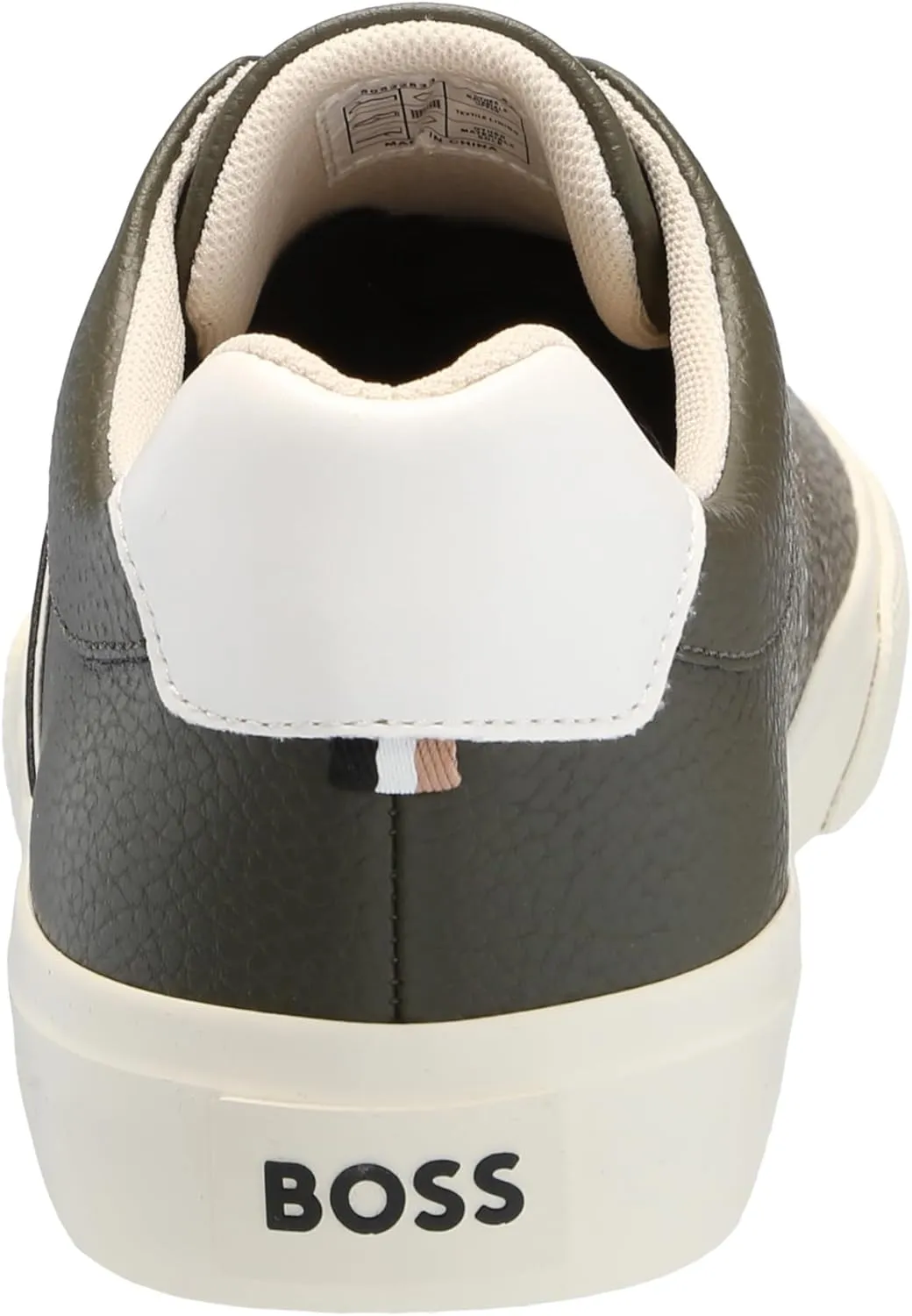 BOSS Men's Aiden Logo Block Leather Low Top Sneaker
