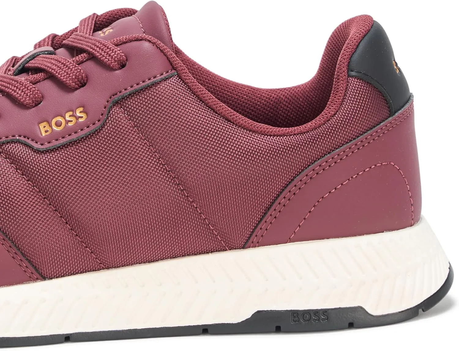BOSS Men's Leather Mix Low Top Sneaker