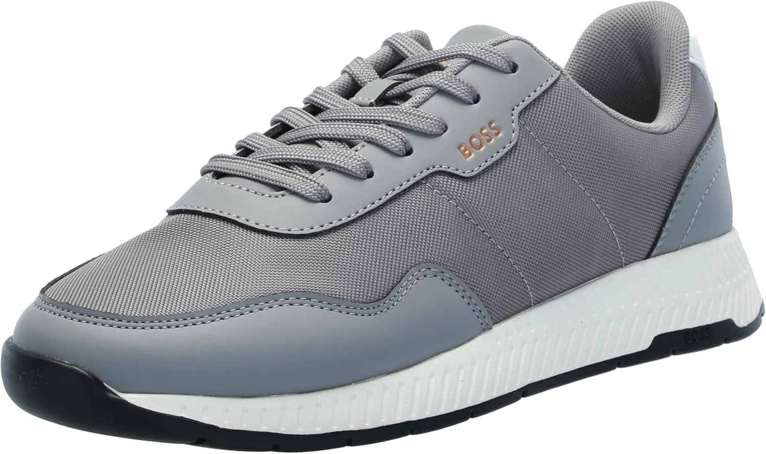 BOSS Men's Leather Mix Low Top Sneaker