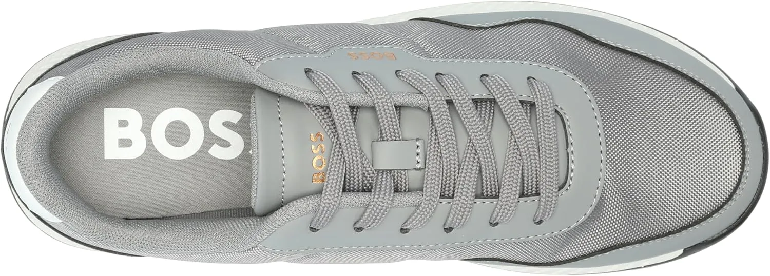 BOSS Men's Leather Mix Low Top Sneaker