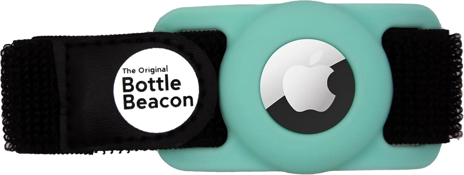 Bottle Beacon® Strap Holder – Compatible with Apple AirTag – Fits Stanley, Hydro Flask, Yeti, Nalgene Bottles (Mint)
