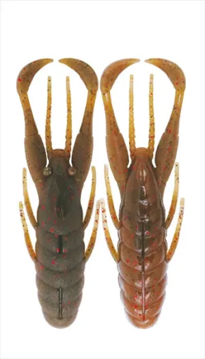 Bottomup Worm Hurry Slide 3.3inch Green Pumpkin Red Flake/Shrimp Miso
