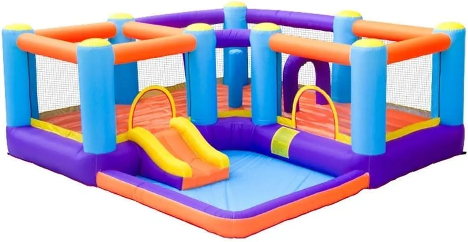 Bouncy Castles Inflatable Toy Slide Home Small Trampoline Outdoor Play Equipment (Orange 430x430x165cm)