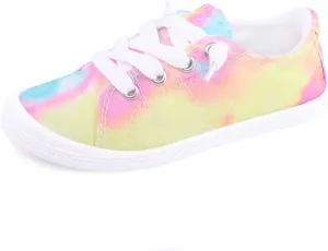 Boy and Girl Slip on Canvas Sneaker, Kids Low Top Casual Fashion Shoes, Comfy Lace up Walking Shoes