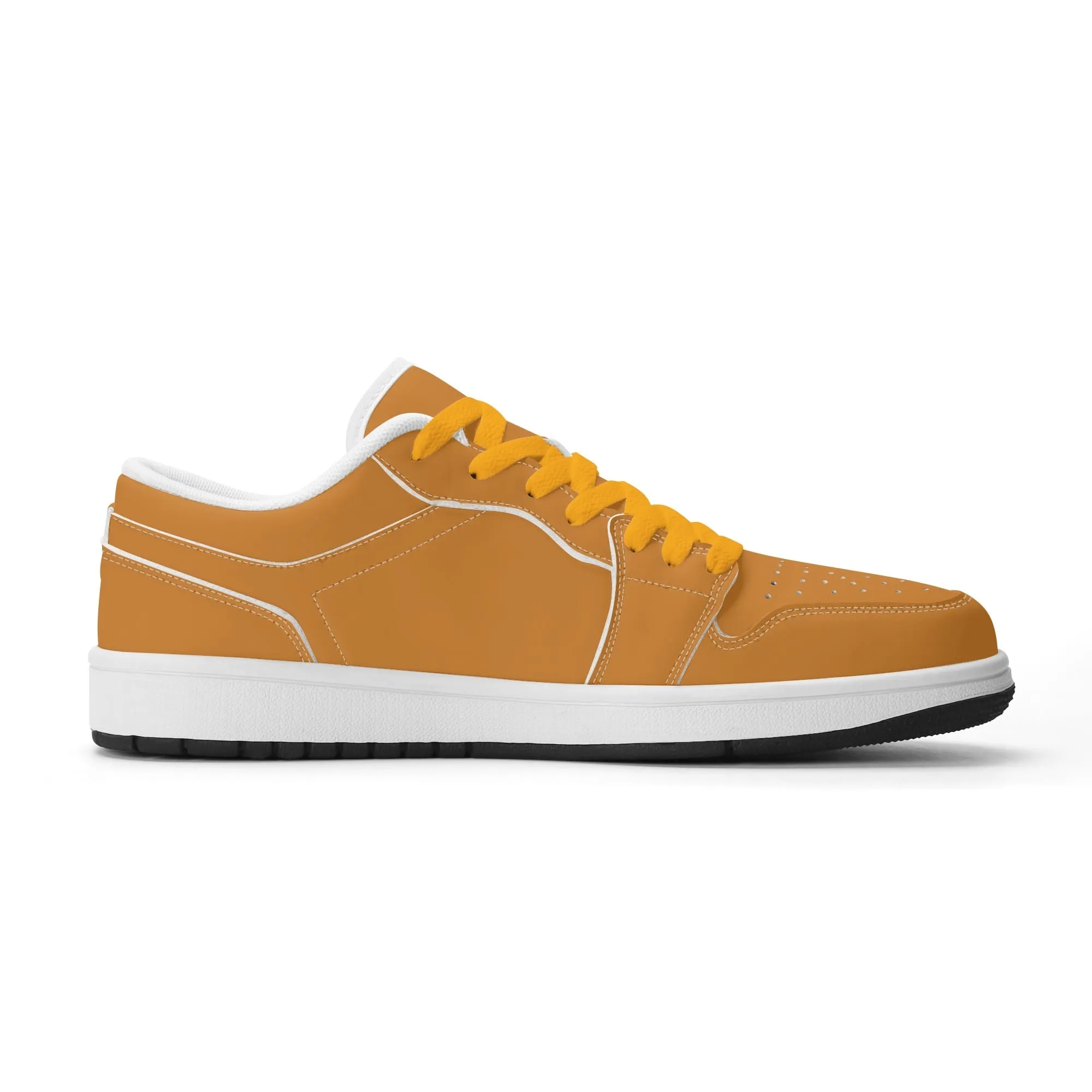 Bronze Low Top Leder Sneaker für Herren