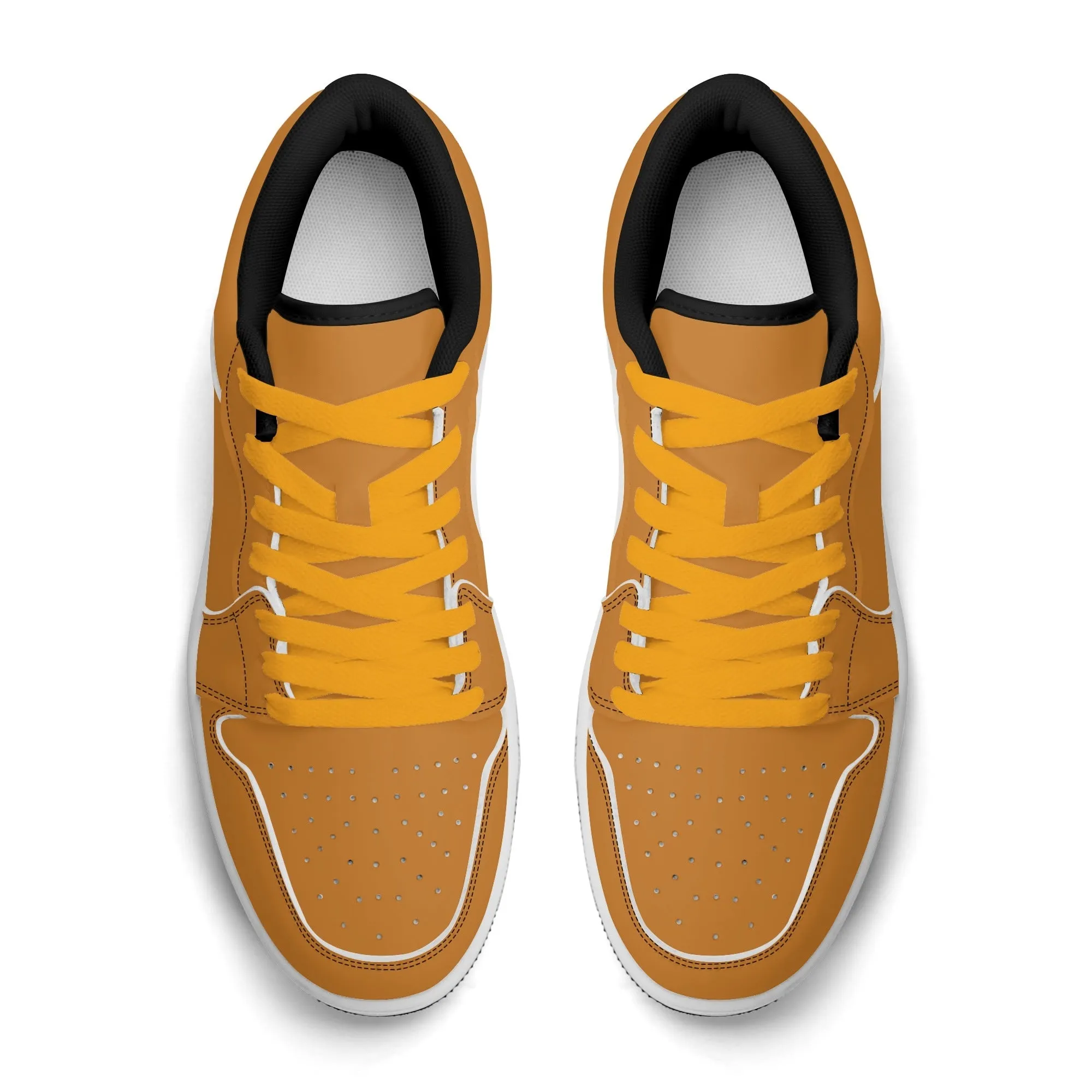 Bronze Low Top Leder Sneaker für Herren