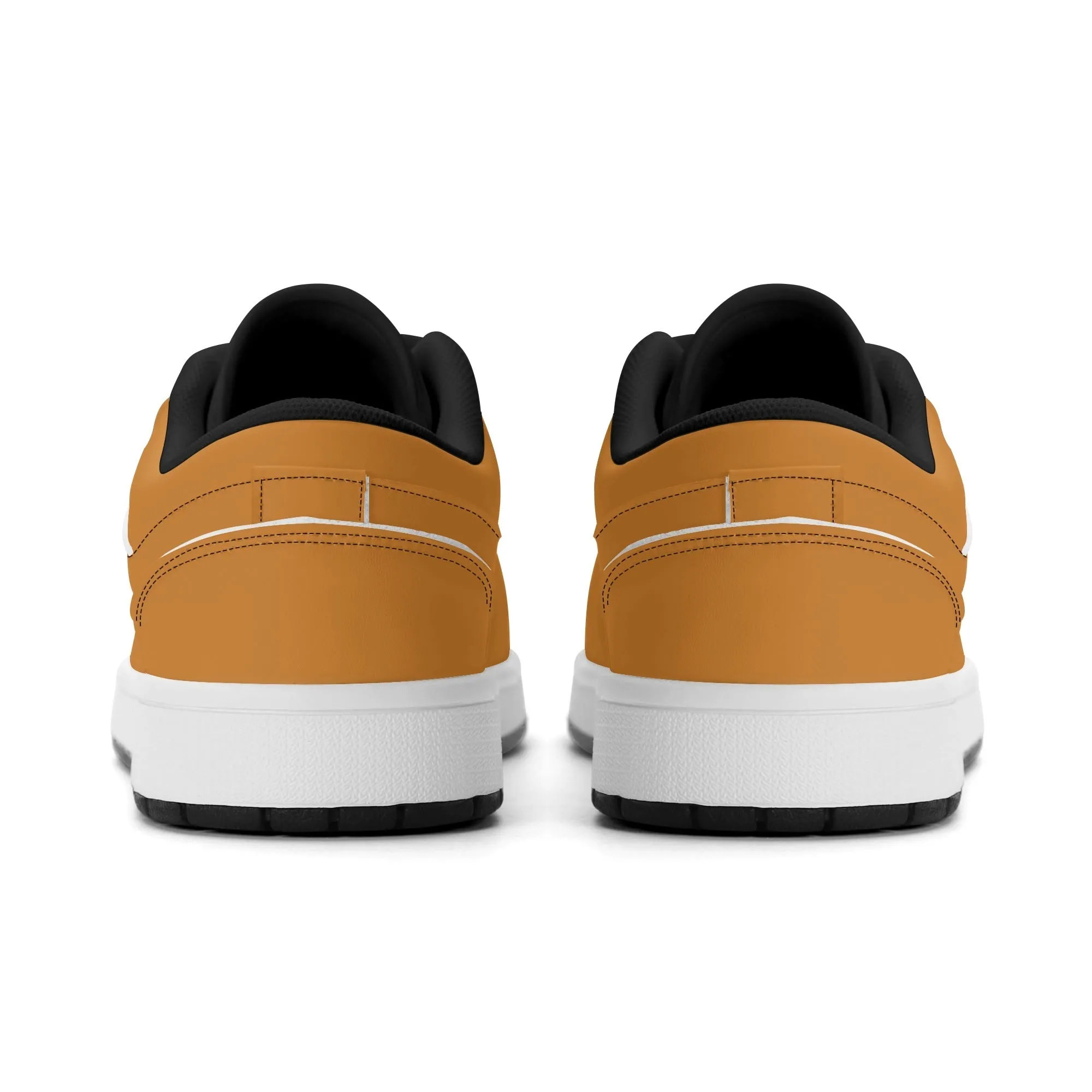Bronze Low Top Leder Sneaker für Herren