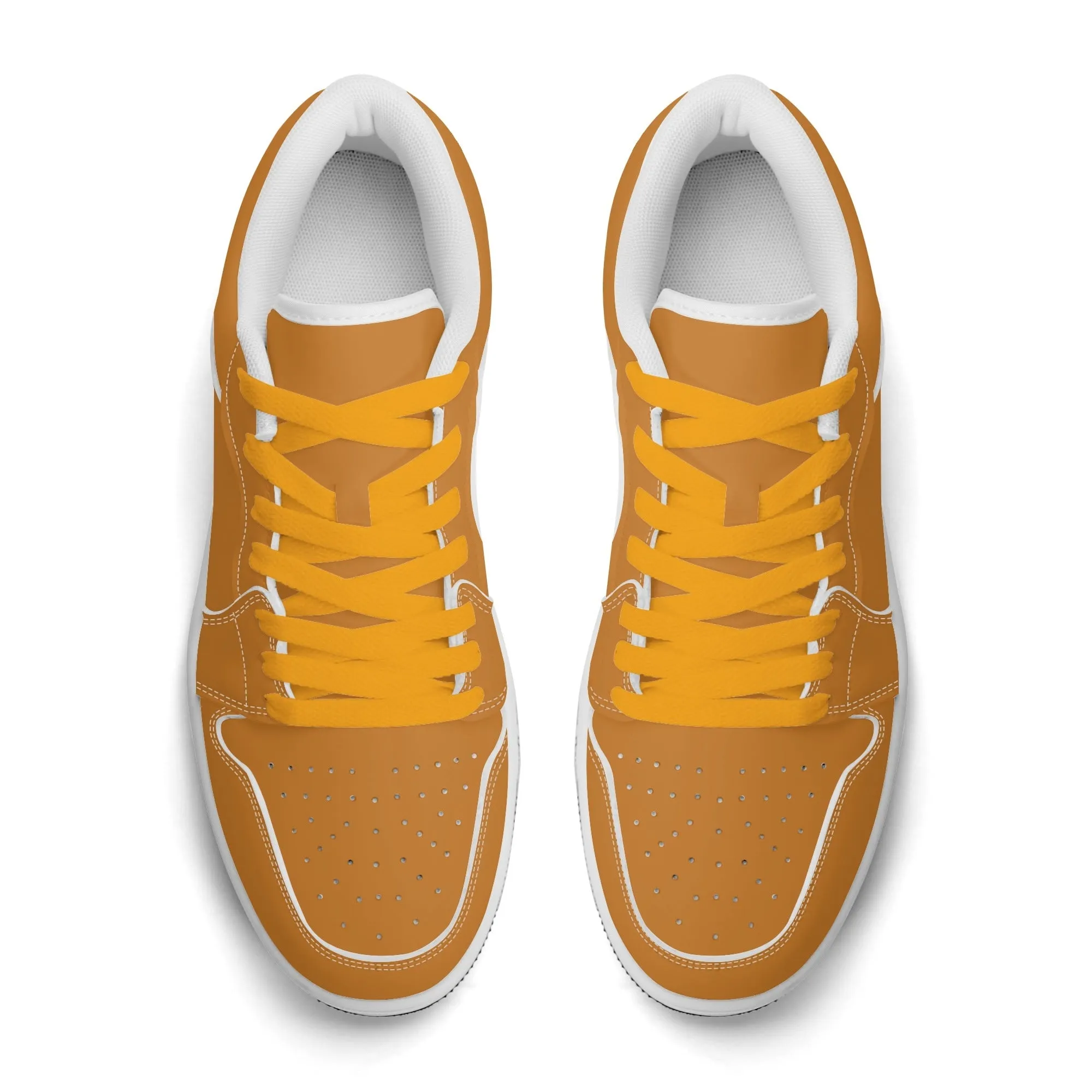 Bronze Low Top Leder Sneaker für Herren