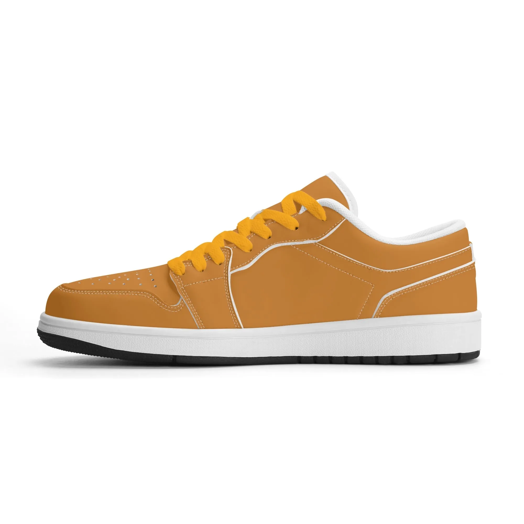 Bronze Low Top Leder Sneaker für Herren