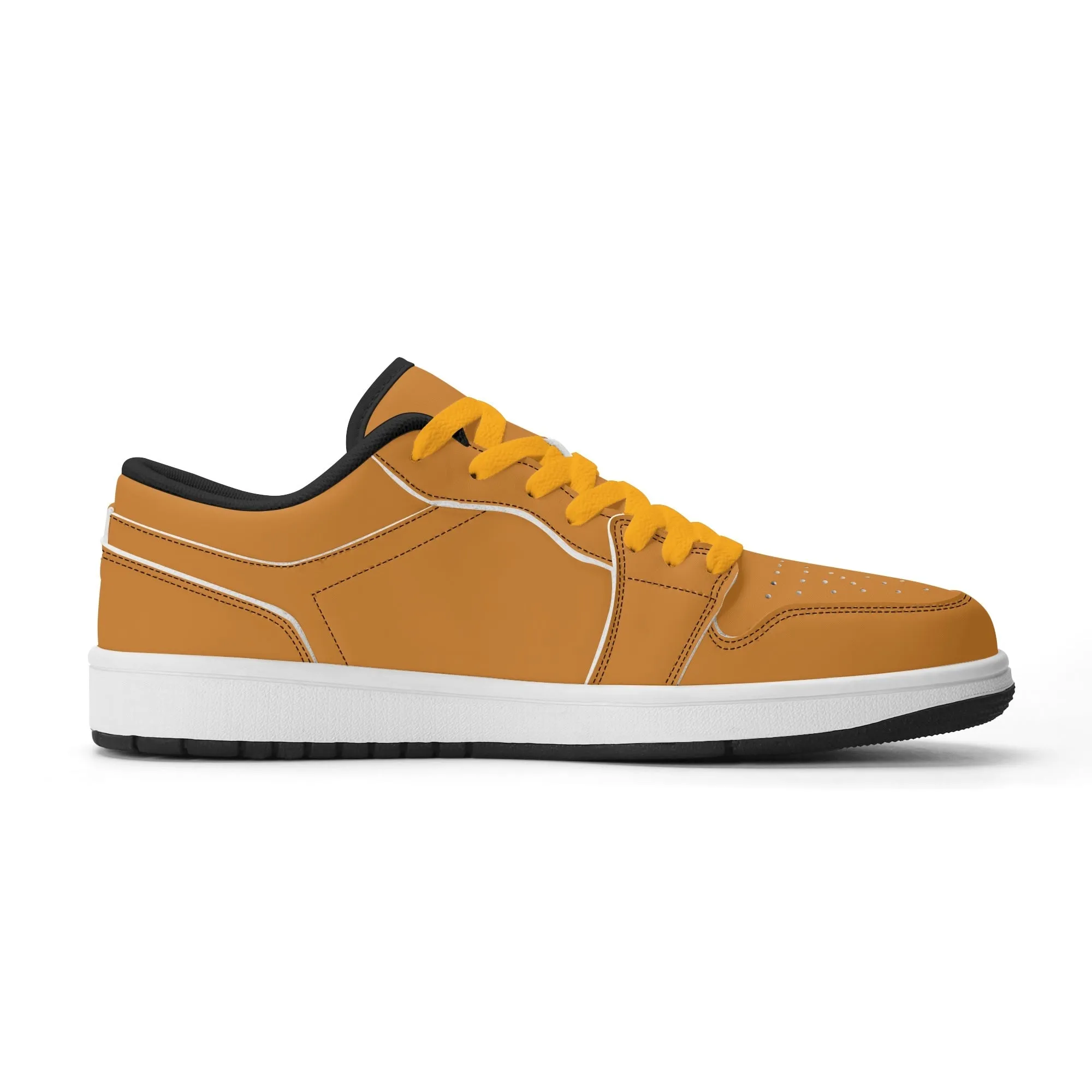 Bronze Low Top Leder Sneaker für Herren