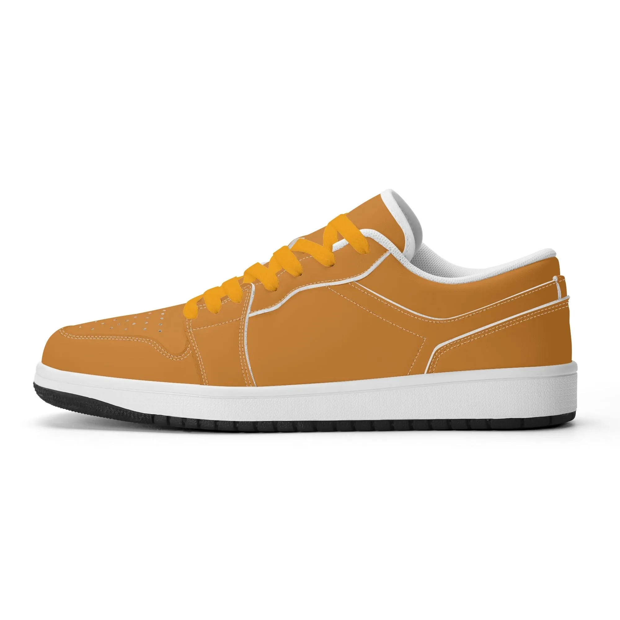 Bronze Low Top Leder Sneaker für Herren