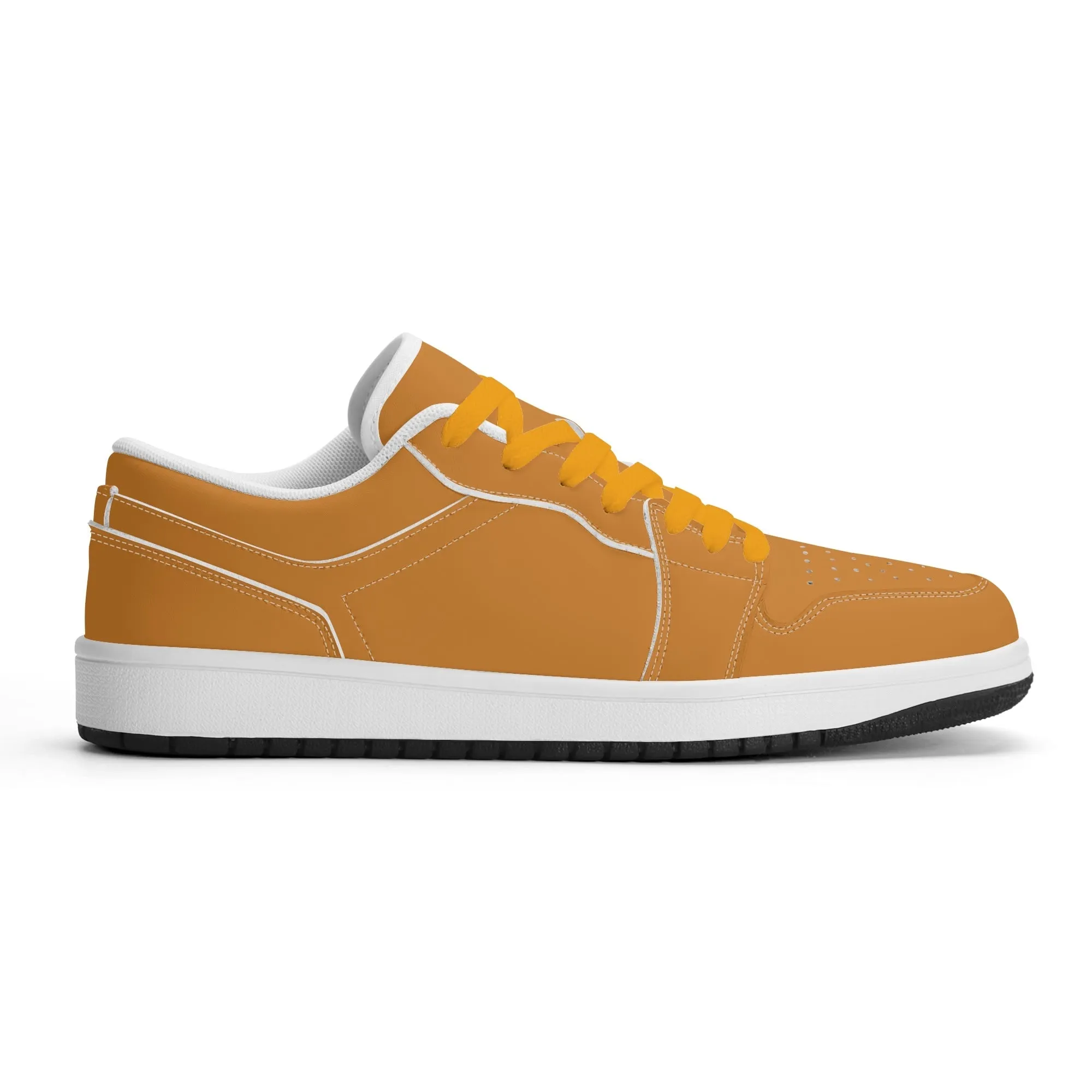 Bronze Low Top Leder Sneaker für Herren
