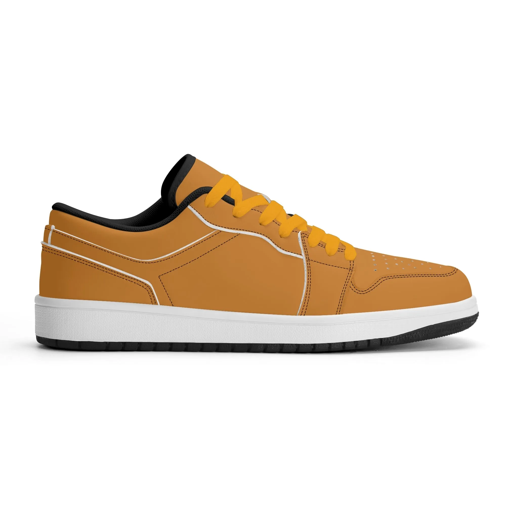 Bronze Low Top Leder Sneaker für Herren