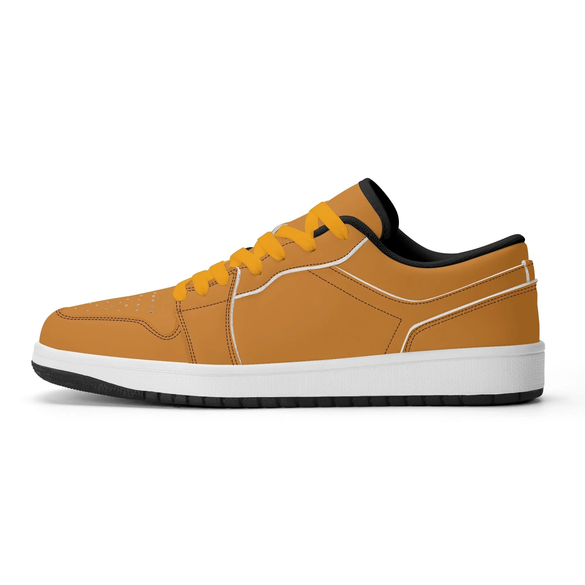 Bronze Low Top Leder Sneaker für Herren