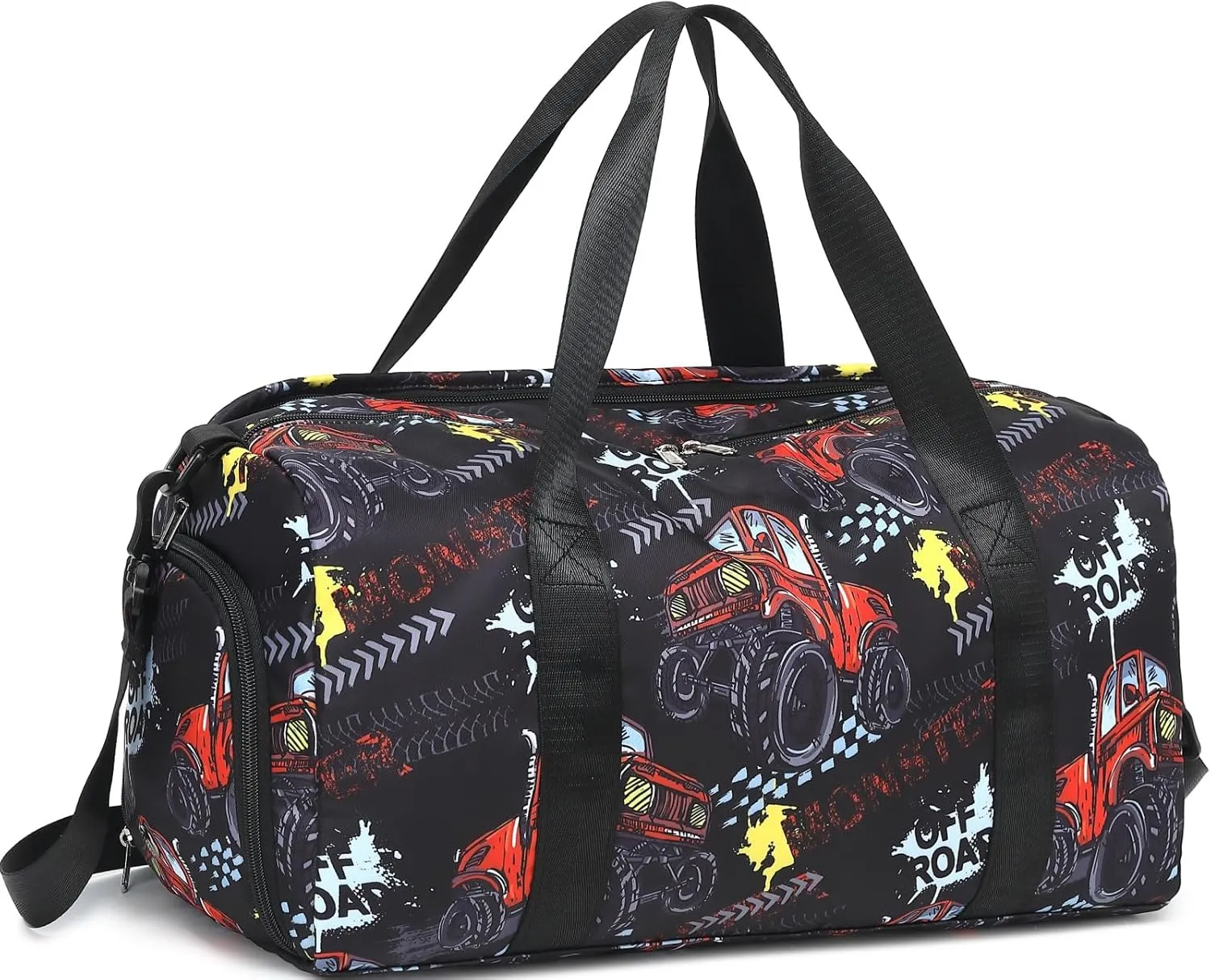 BTOOP Kids Overnight Bag for Boys Small Soccer Sports Gym Bags Duffle Tote With Shoe Compartment Toddler Weekender Sleepover Bags for Travel