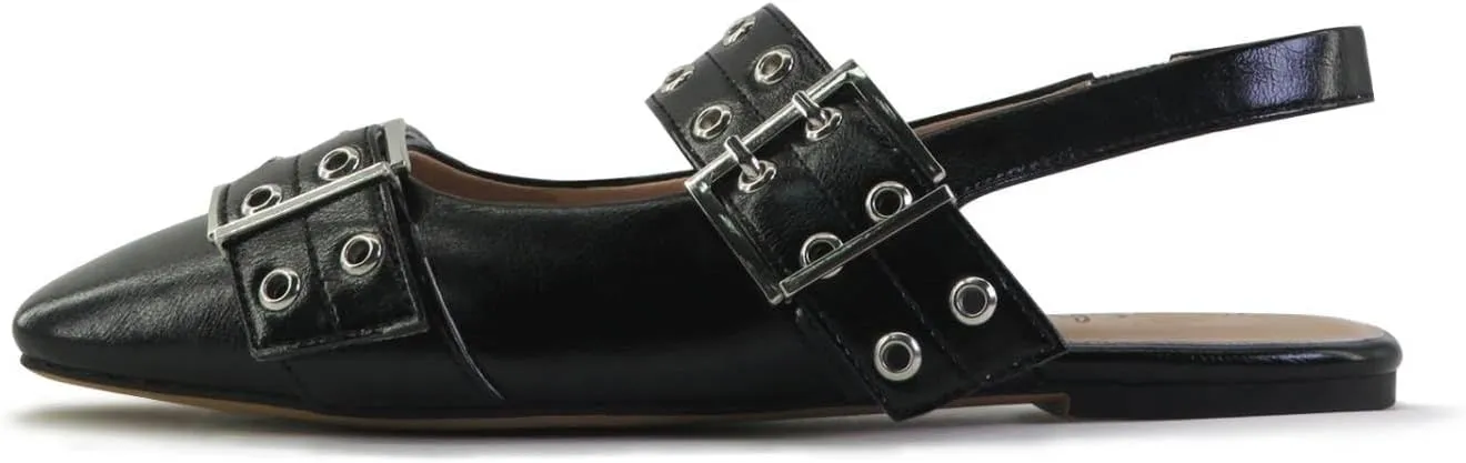 Buckle Ballet Slingback Flats for Women