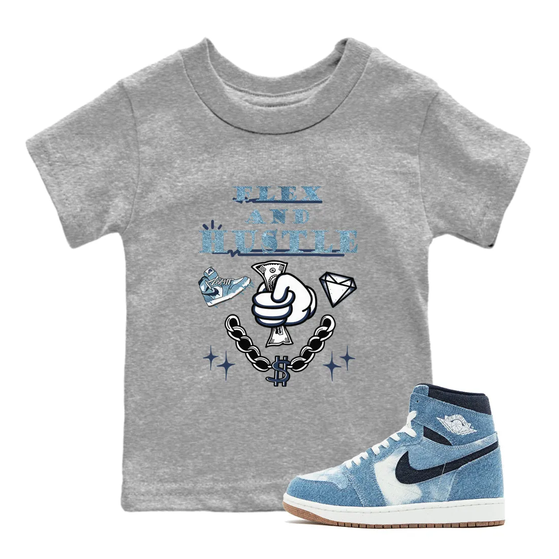 Budget-friendly And Kids Jordan SNRT 1 Tees - Hustle Denim Air Price-conscious Sneaker 2024 Flex