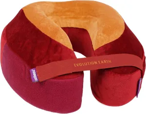Cabeau Best Neck Pillow for Travel – Evolution Earth – 360° Head, Neck and Chin Support for Sleeping – Sustainable Memory Foam (Fire)