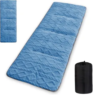 Camping Cot Mattress - Thick Camping Sleeping Pad with Elastic Straps,Portable Cot Mattress Pad for Sleeping Outdoor (75" x 28")