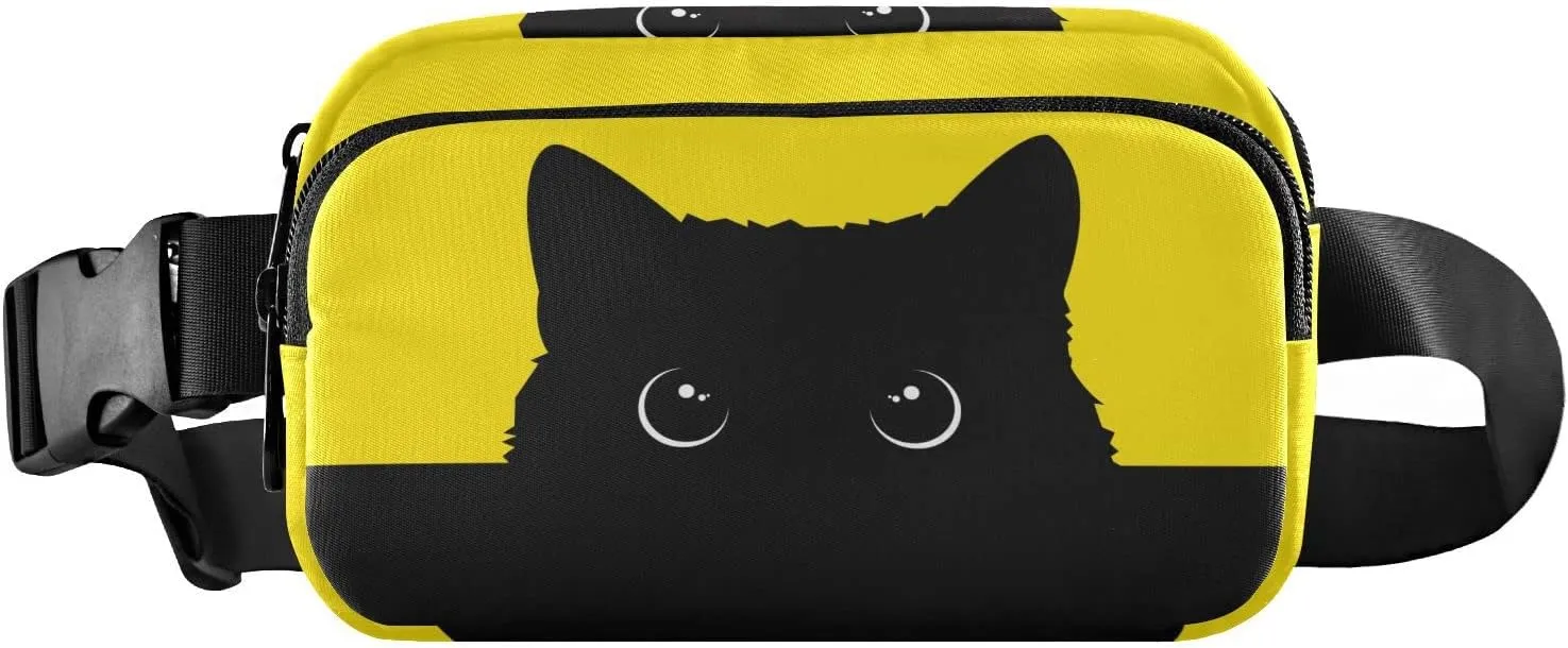 Cat Belt Bag for Women Fanny Pack Lightweight Waist Bags Waterproof for Travel Walking Running Hiking Cycling