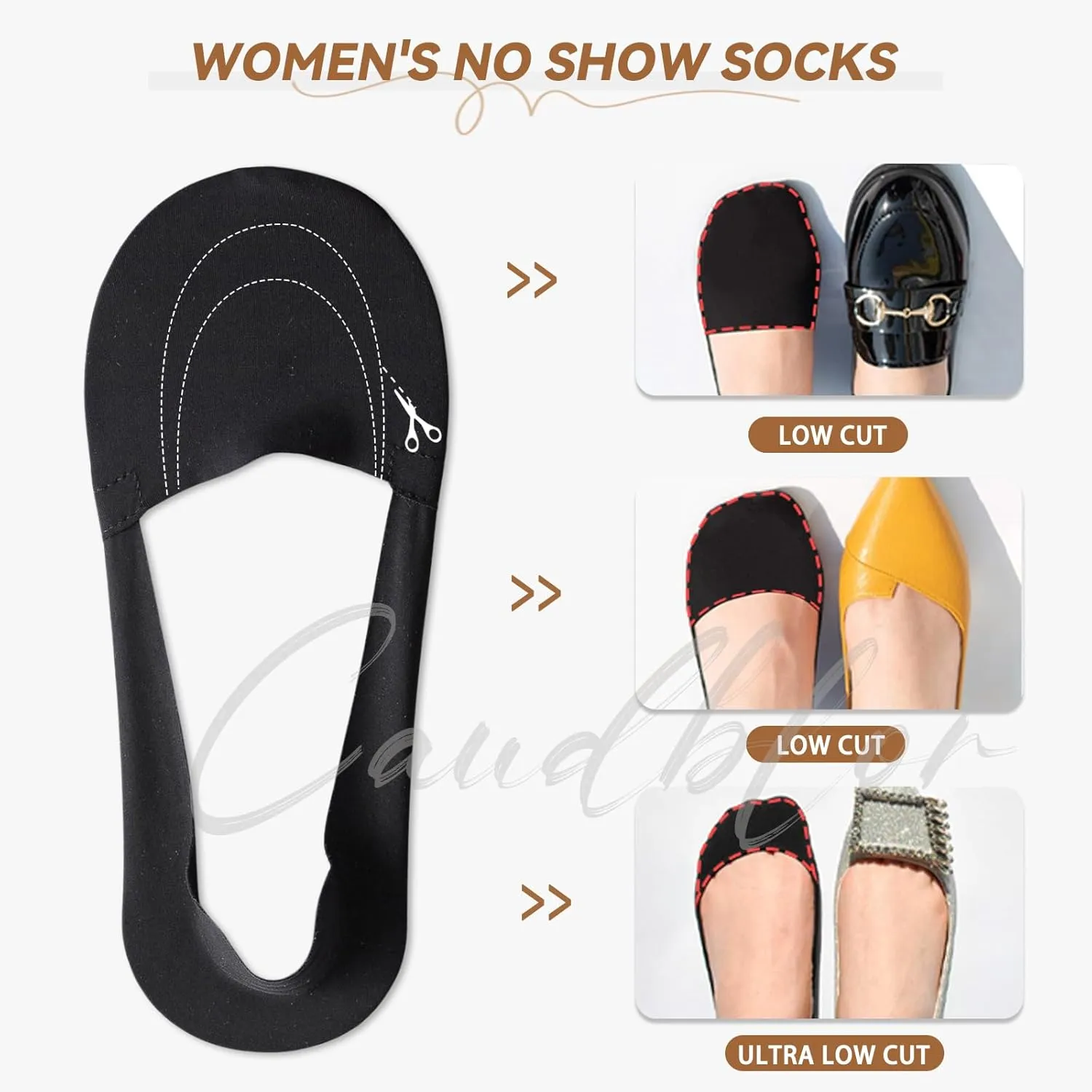 Caudblor Thin No Show Socks Low Cut Liner