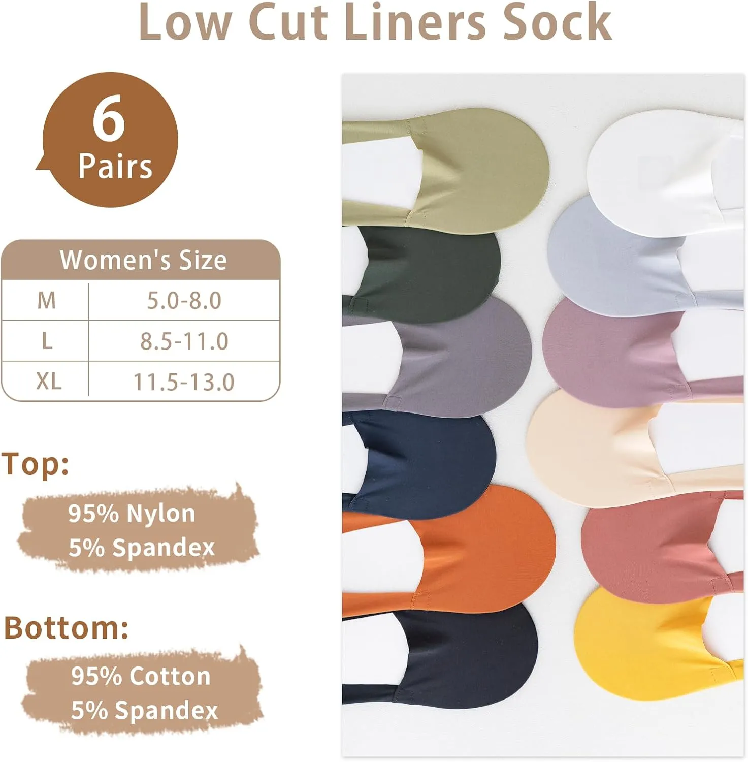 Caudblor Thin No Show Socks Low Cut Liner