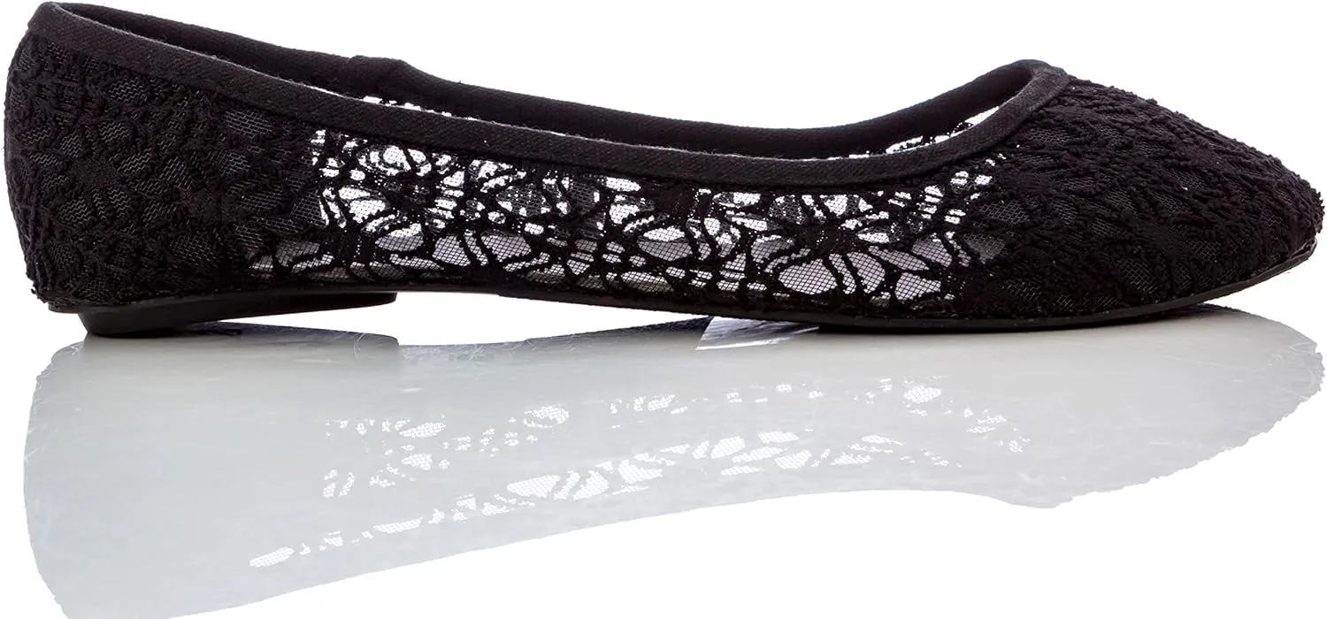 Charles Albert Women's Breathable Crochet Lace Ballet Flat