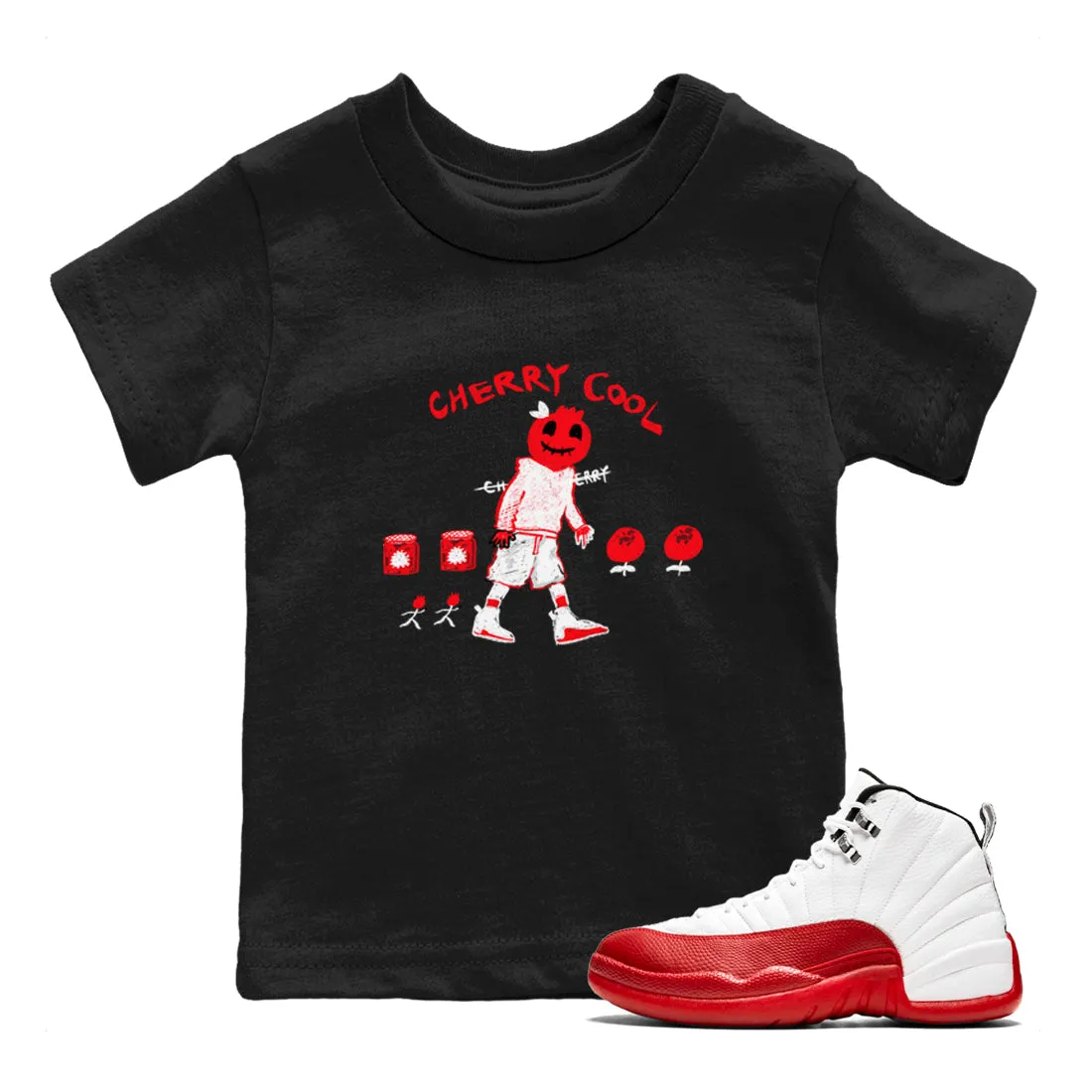 Cherry Jordan Air Kids Tees Dependable 12 Cool SNRT Cherry - Best-priced Sneaker