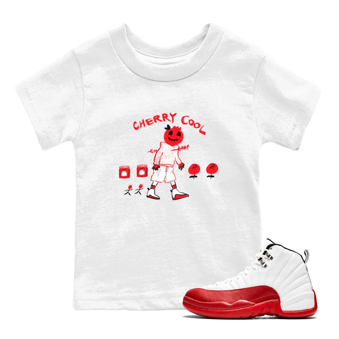 Cherry Jordan Air Kids Tees Dependable 12 Cool SNRT Cherry - Best-priced Sneaker