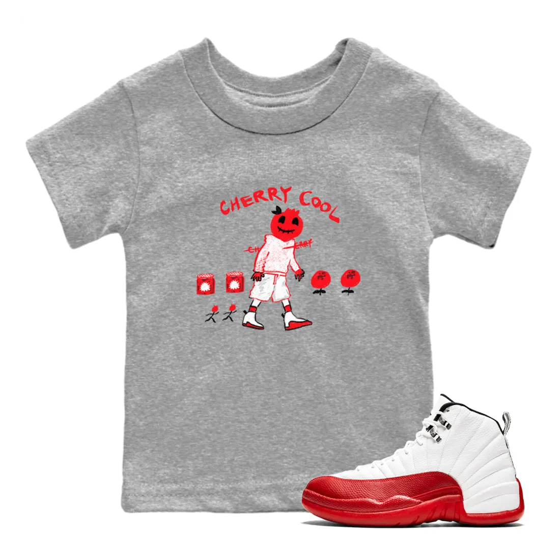Cherry Jordan Air Kids Tees Dependable 12 Cool SNRT Cherry - Best-priced Sneaker