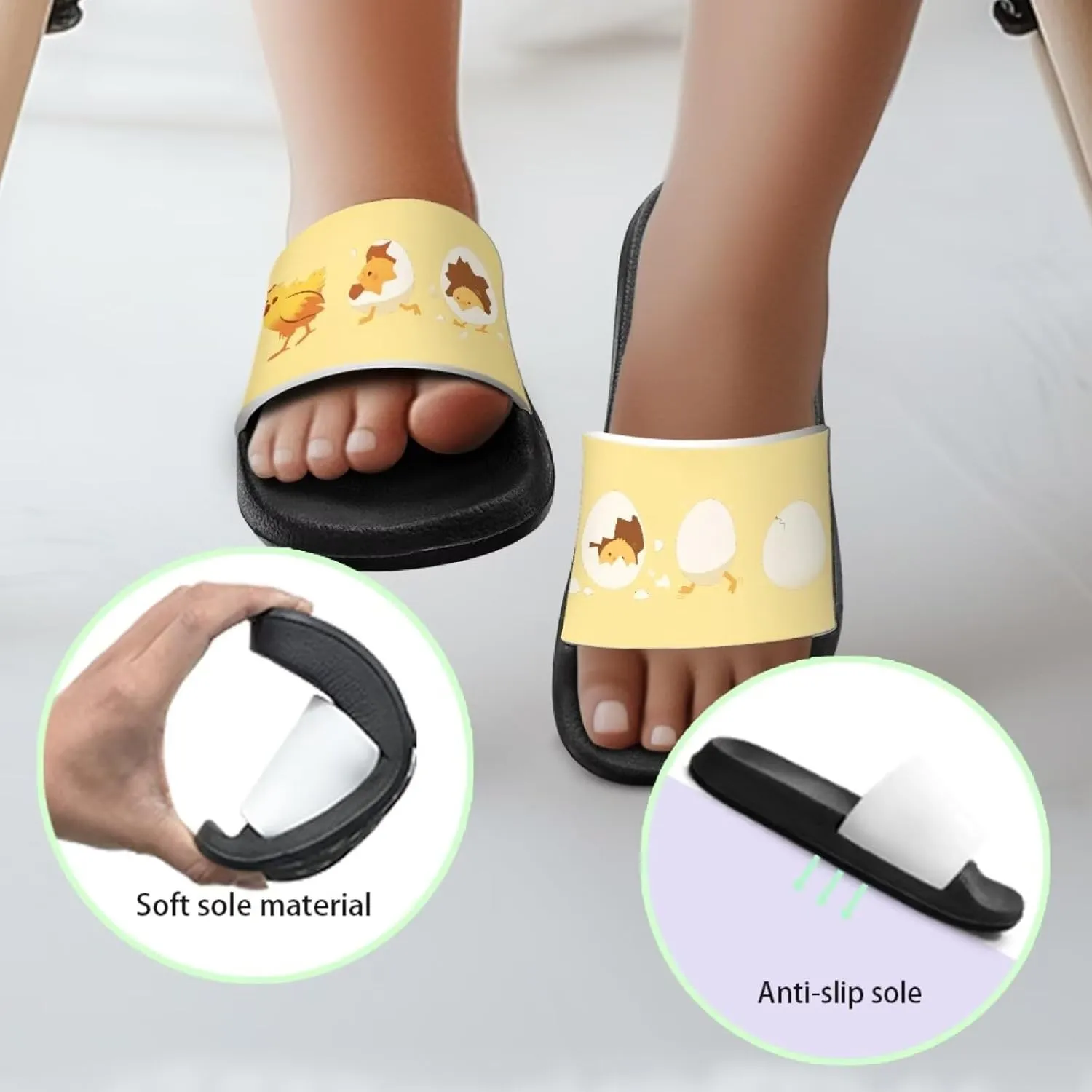 Children Slide Sandals Soft Anti-Skid Sandal Comfort Lightweight Slip On Summer Slippers for Beach Pool