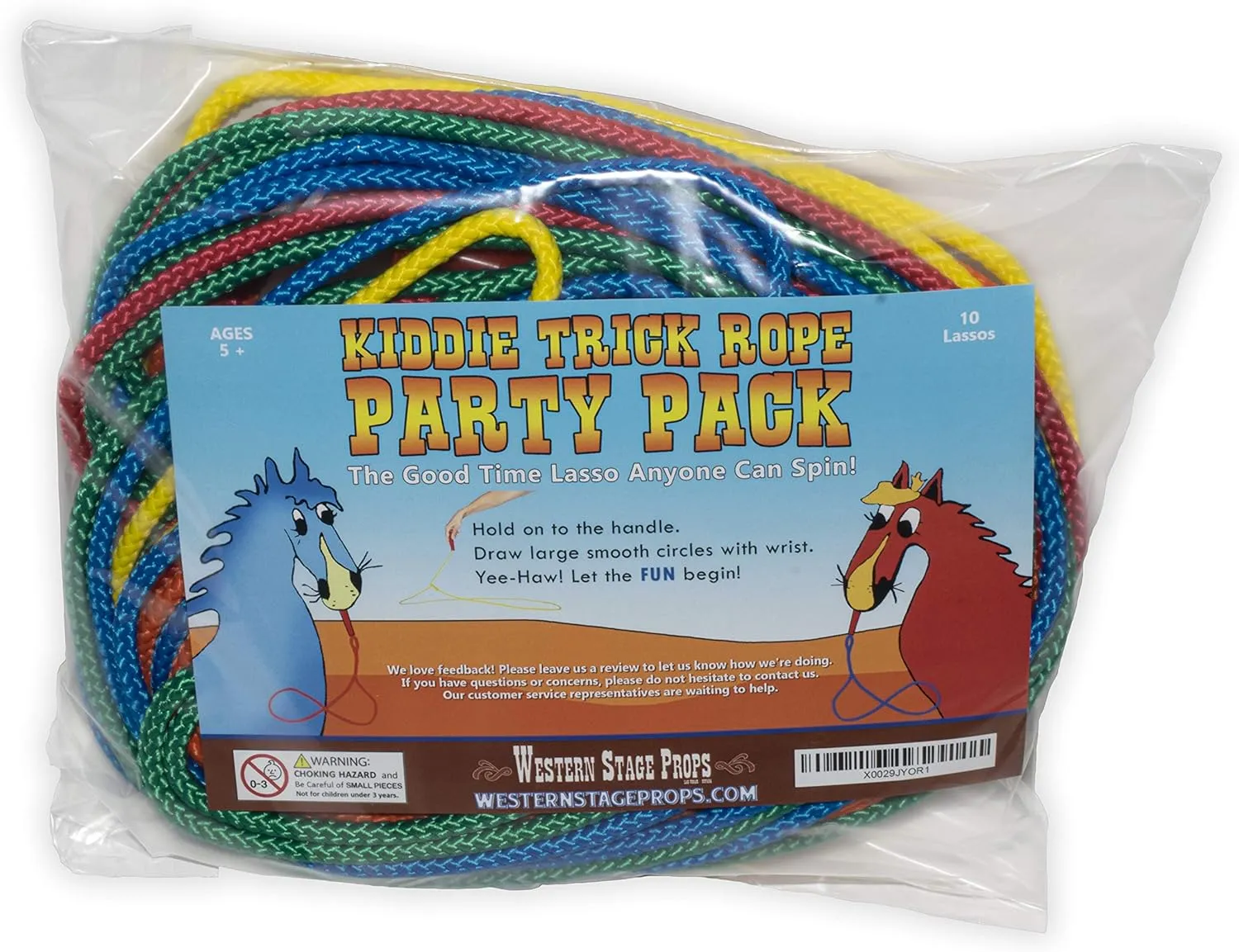Children’s Cowboy Kiddie Trick Rope Lasso Pre-Tied | Ages 4-10 |