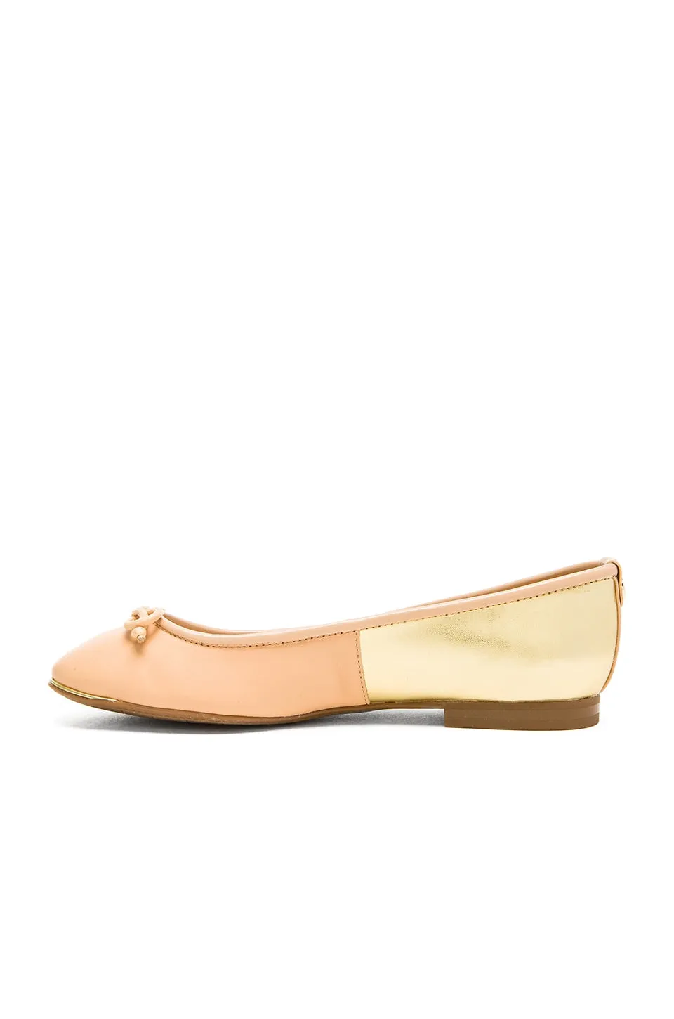 Classic Latte Flash Edelman On Banks Slip Sam Supportive Circus Flats by Bow Ballet Gold Top choice