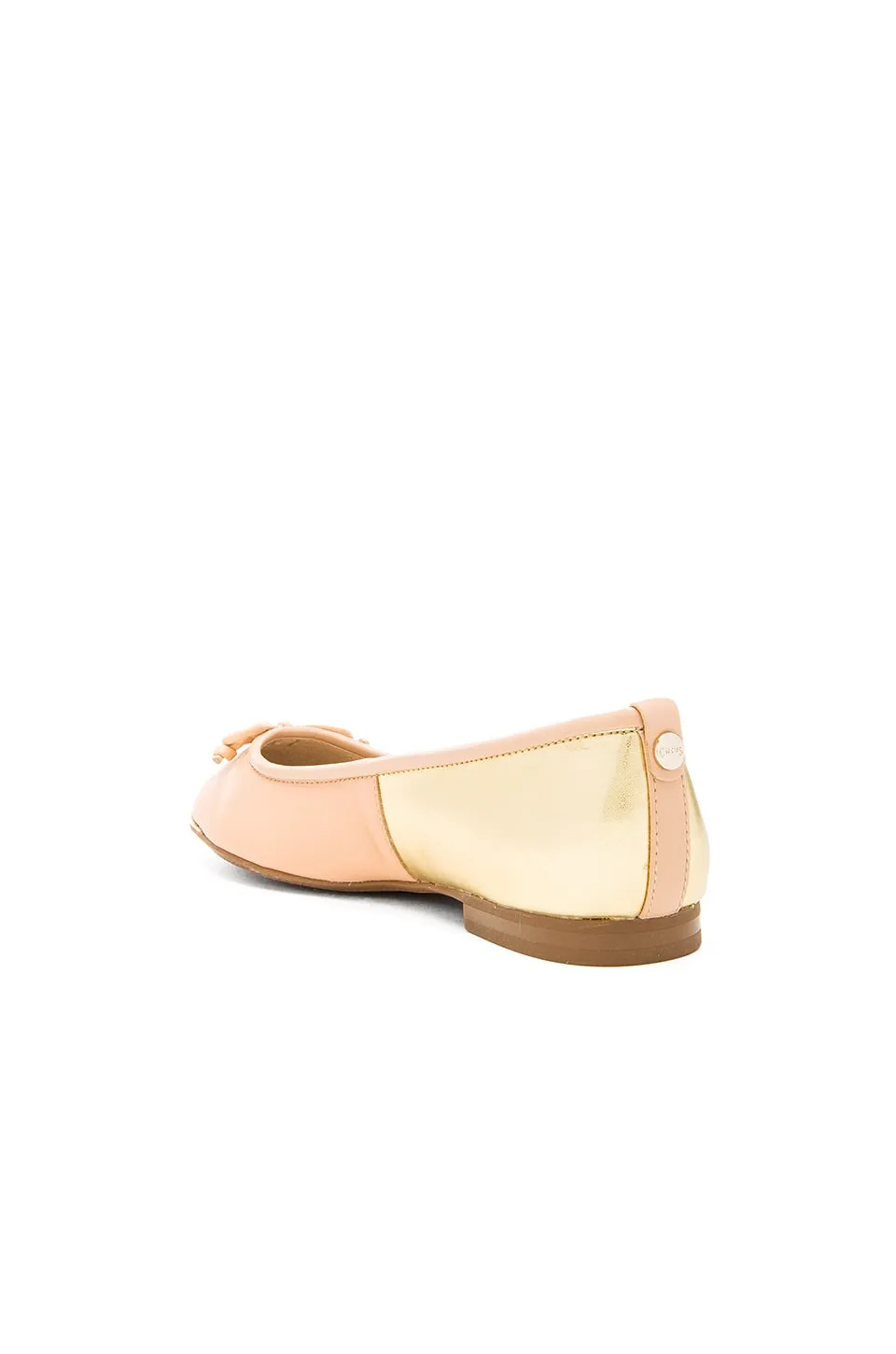 Classic Latte Flash Edelman On Banks Slip Sam Supportive Circus Flats by Bow Ballet Gold Top choice