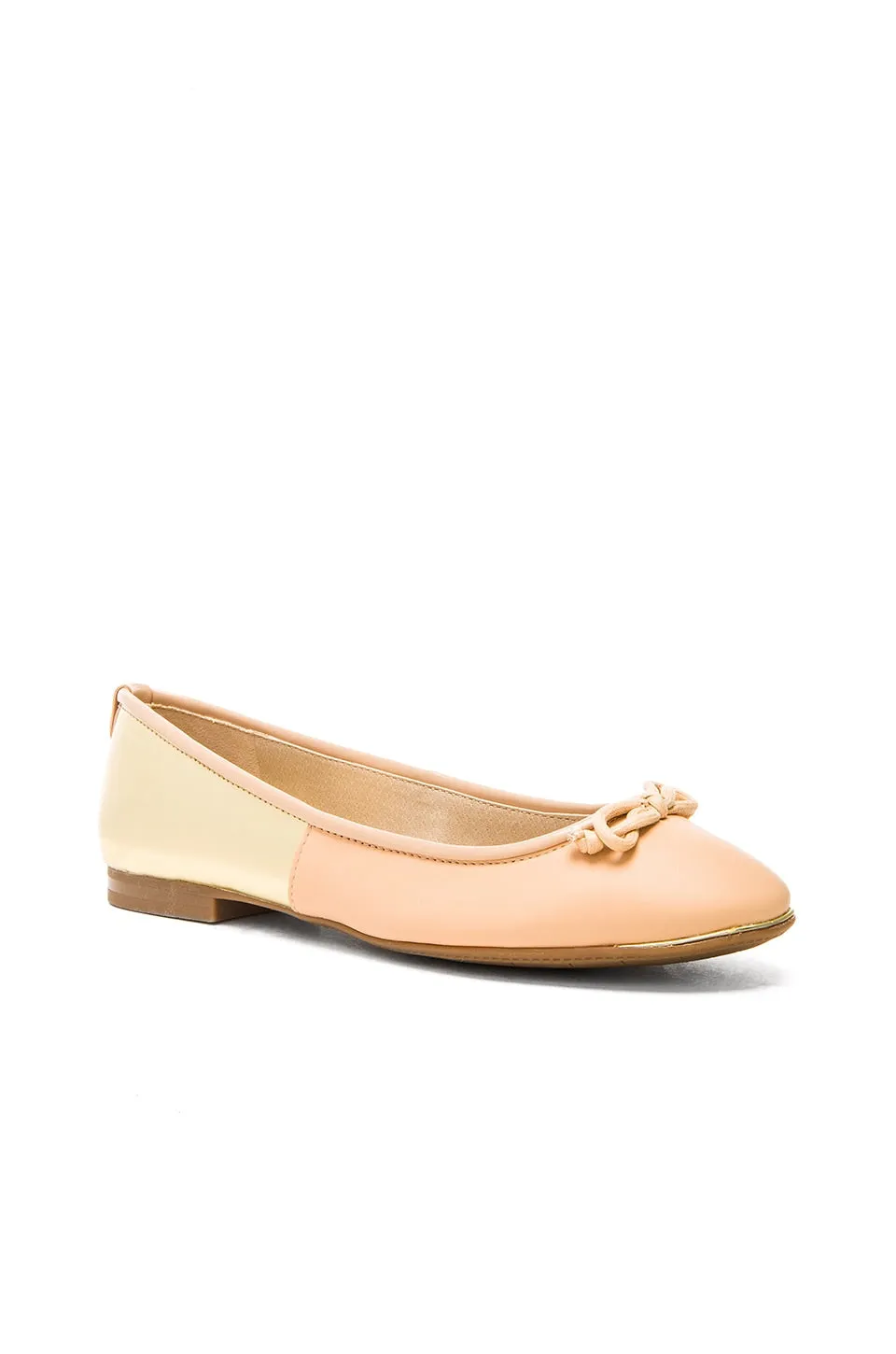 Classic Latte Flash Edelman On Banks Slip Sam Supportive Circus Flats by Bow Ballet Gold Top choice