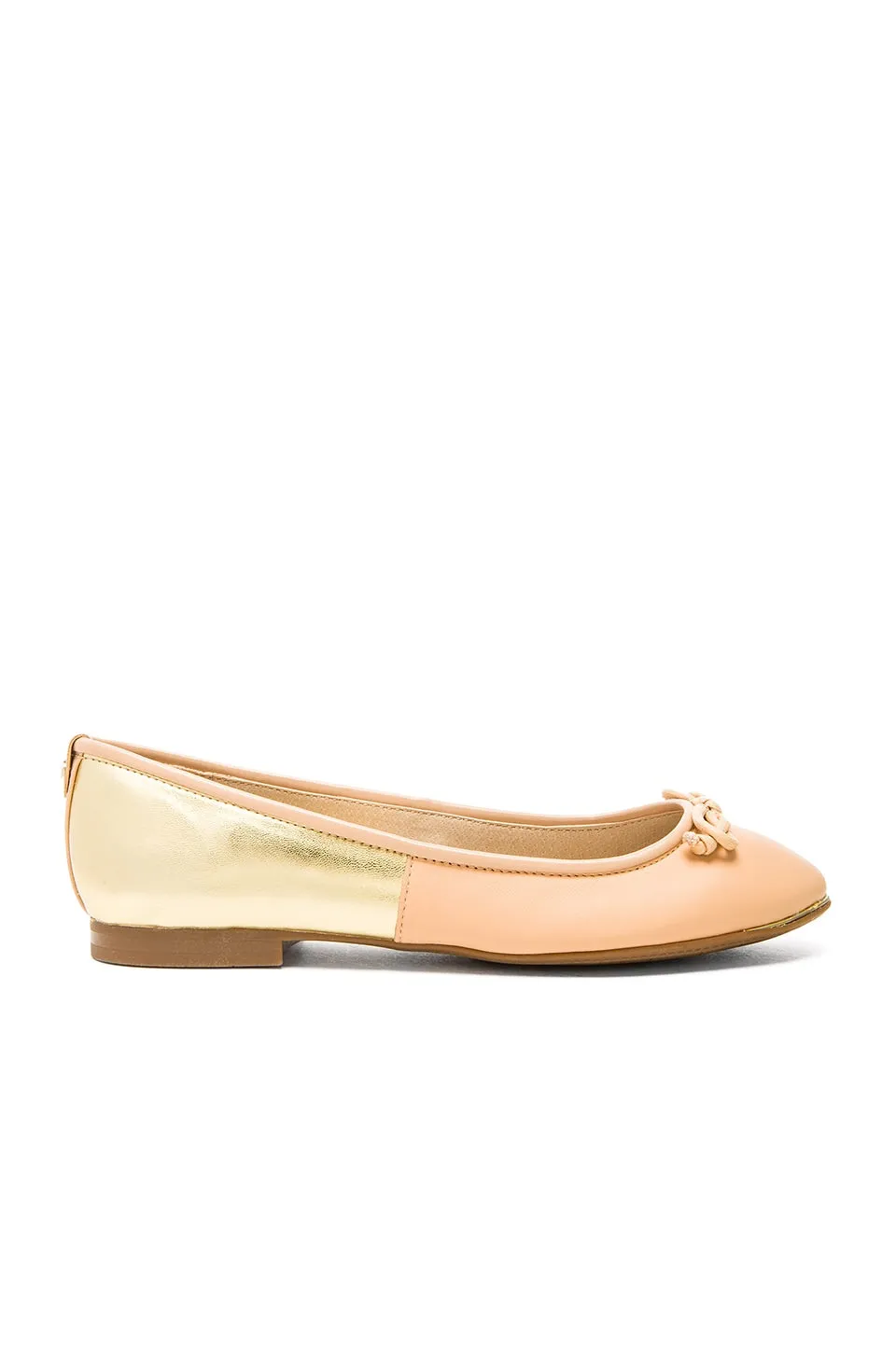 Classic Latte Flash Edelman On Banks Slip Sam Supportive Circus Flats by Bow Ballet Gold Top choice