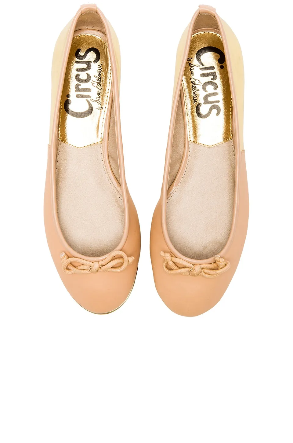 Classic Latte Flash Edelman On Banks Slip Sam Supportive Circus Flats by Bow Ballet Gold Top choice