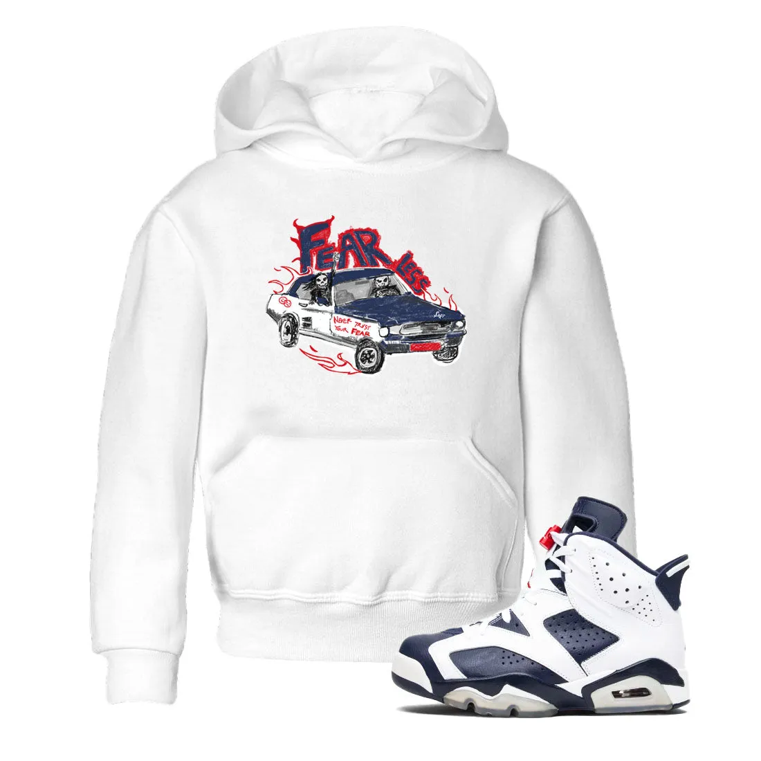 Classic SNRT Navy Tees Timeless Air White Jordan And Fearless 6 Car - Kids Sneaker Midnight