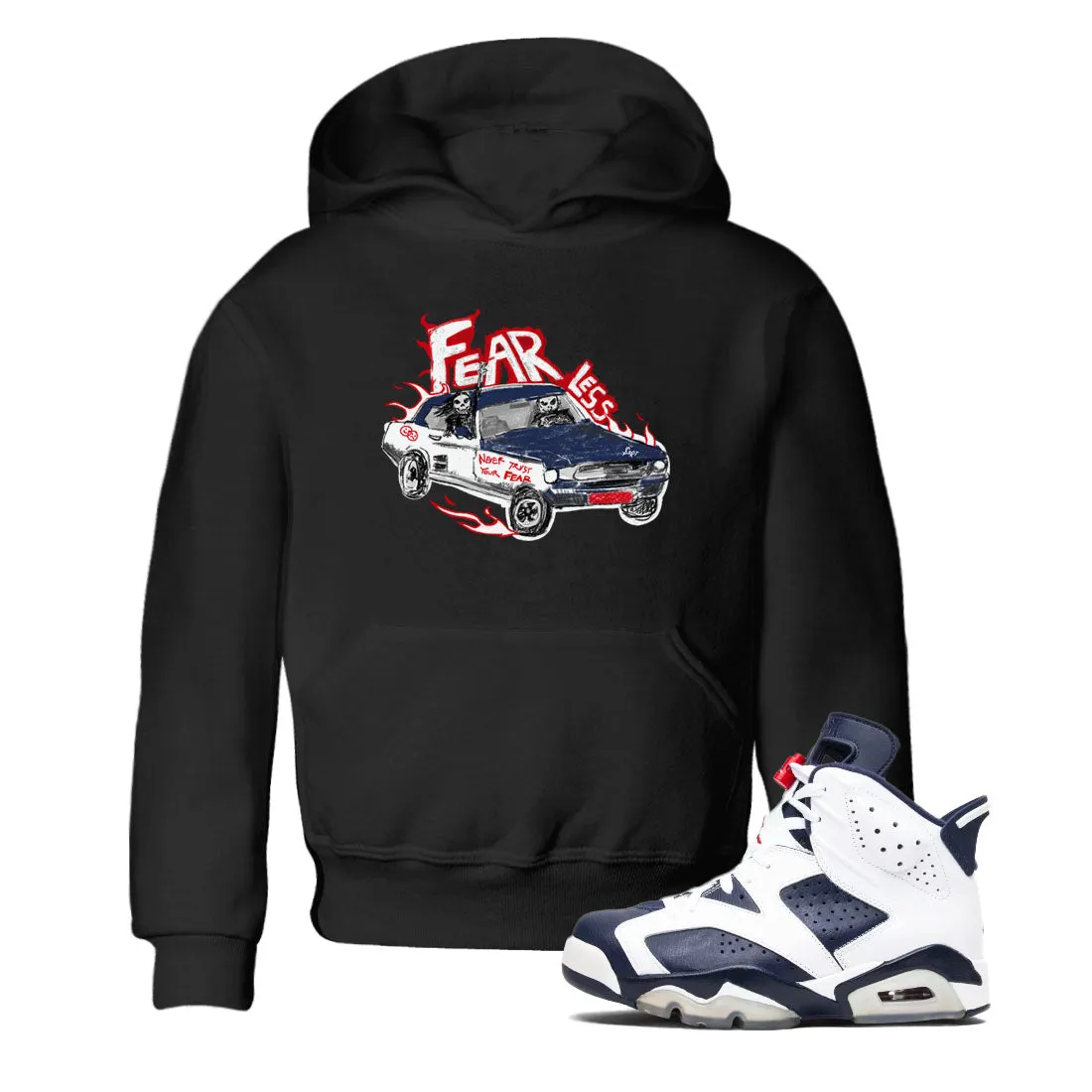 Classic SNRT Navy Tees Timeless Air White Jordan And Fearless 6 Car - Kids Sneaker Midnight