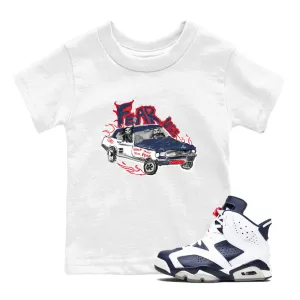 Classic SNRT Navy Tees Timeless Air White Jordan And Fearless 6 Car - Kids Sneaker Midnight