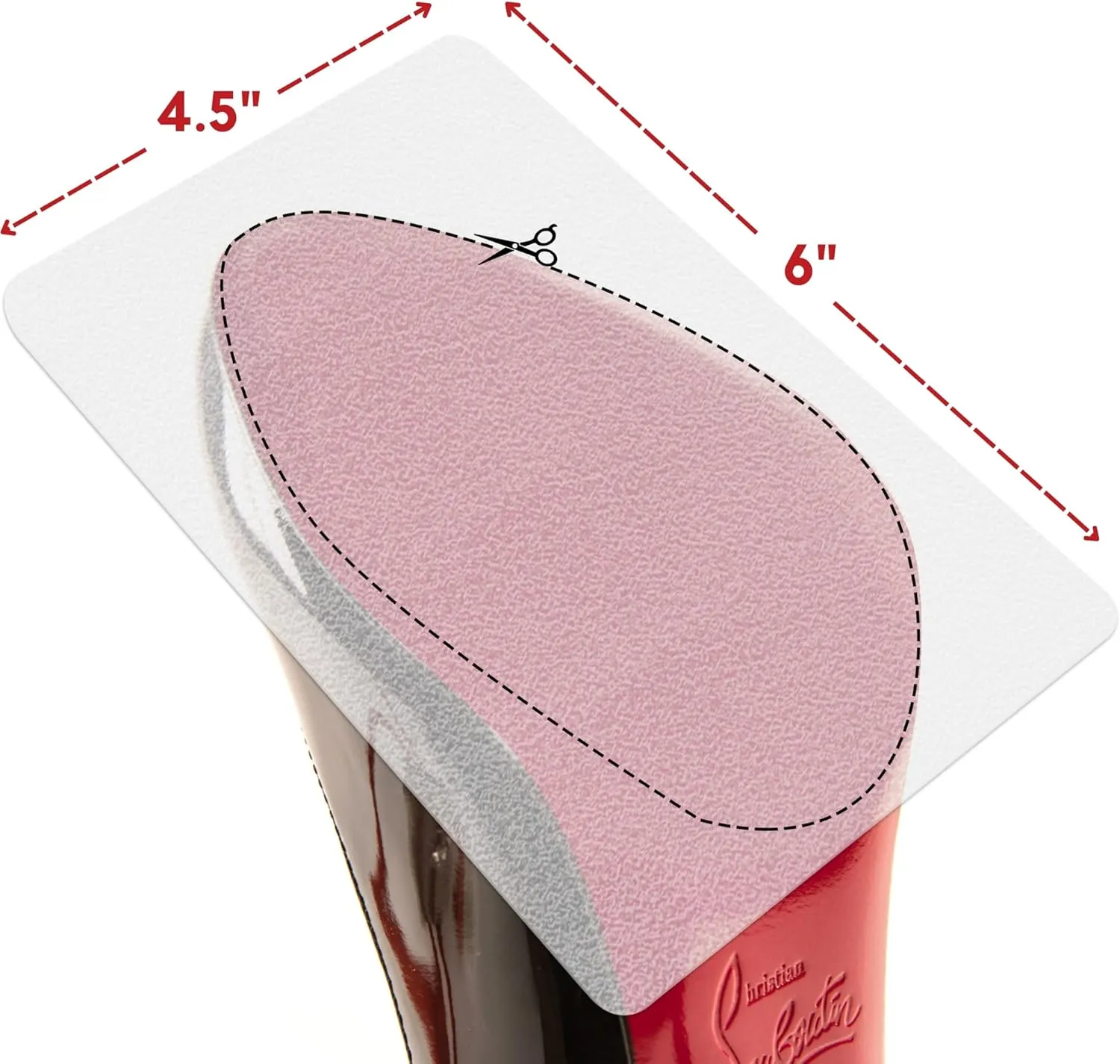 Clear Sole Protectors for Christian Louboutin Heels, Jimmy Choo, High Heels, Men's Shoes - Non Slip Texture