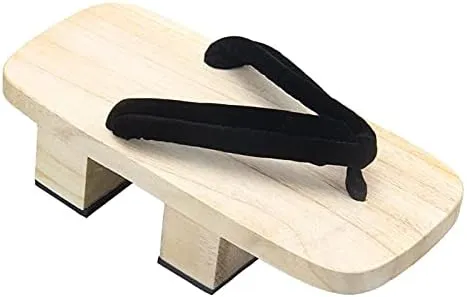 Clogs Wooden Sandals Men Flip Flops Stage Performance Japanese Wooden Slippers Shoes Heel Height 5CM