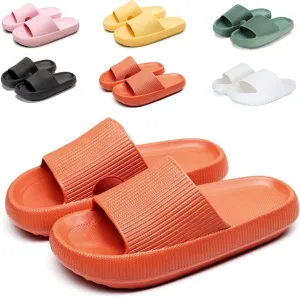 Cloud Slippers for Women and Men Non Slip Super Puffy Comfy Soft Thick Soled Cloud House Slides Sandals Non-Slip Quick Drain Hole Slippers Open Toe Bathroom Shoes