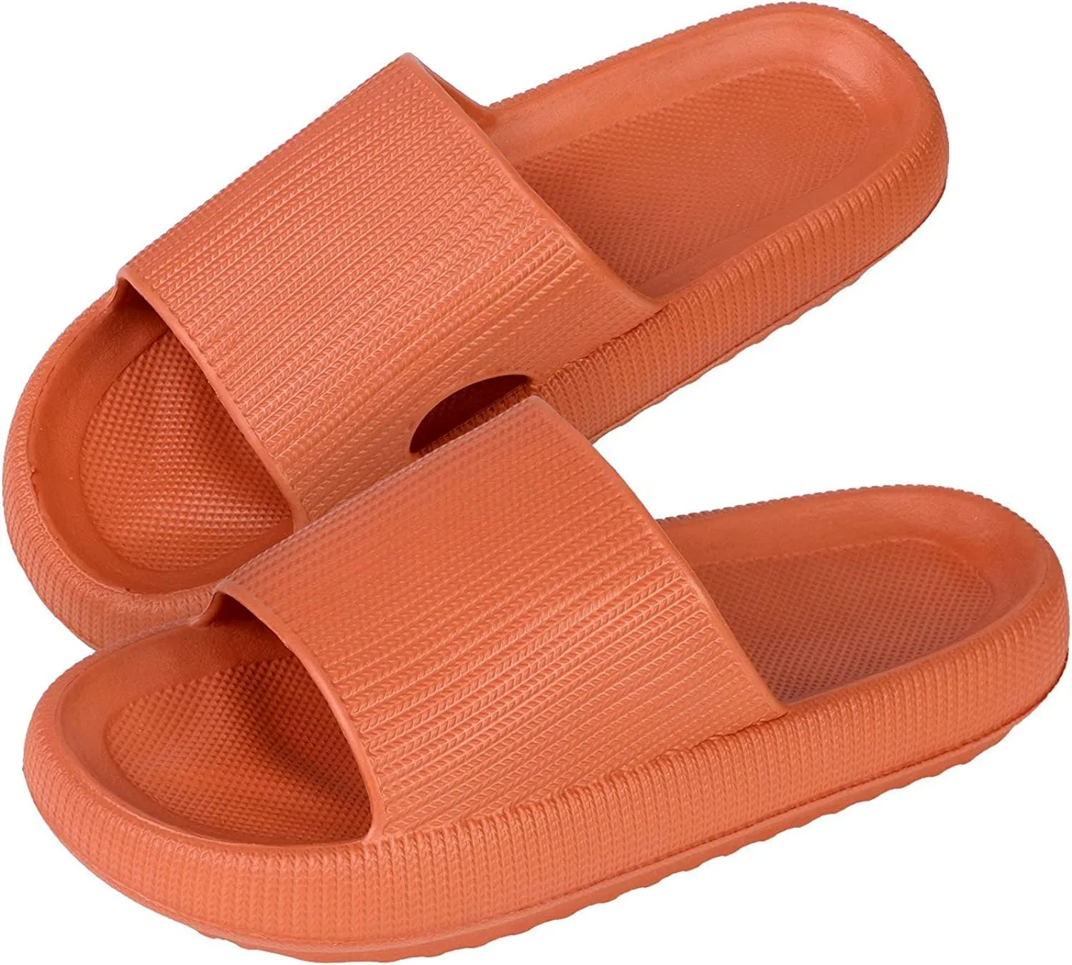 Cloud Slippers for Women and Men Non Slip Super Puffy Comfy Soft Thick Soled Cloud House Slides Sandals Non-Slip Quick Drain Hole Slippers Open Toe Bathroom Shoes